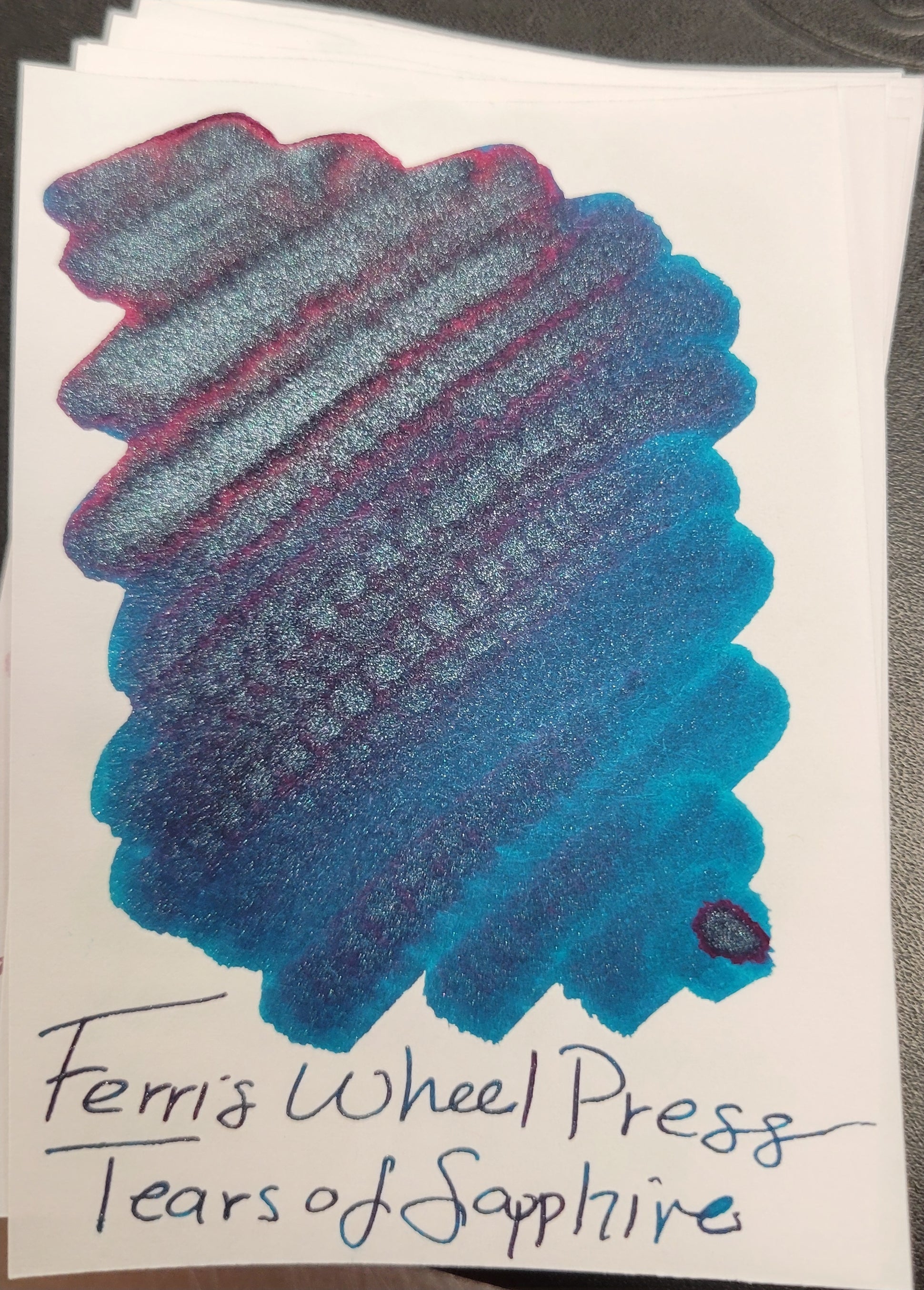 Ferris Wheel Press FerriTales Ink Bottle - Down the Rabbit Hole Tears of Sapphire - 20ml-Pen Boutique Ltd