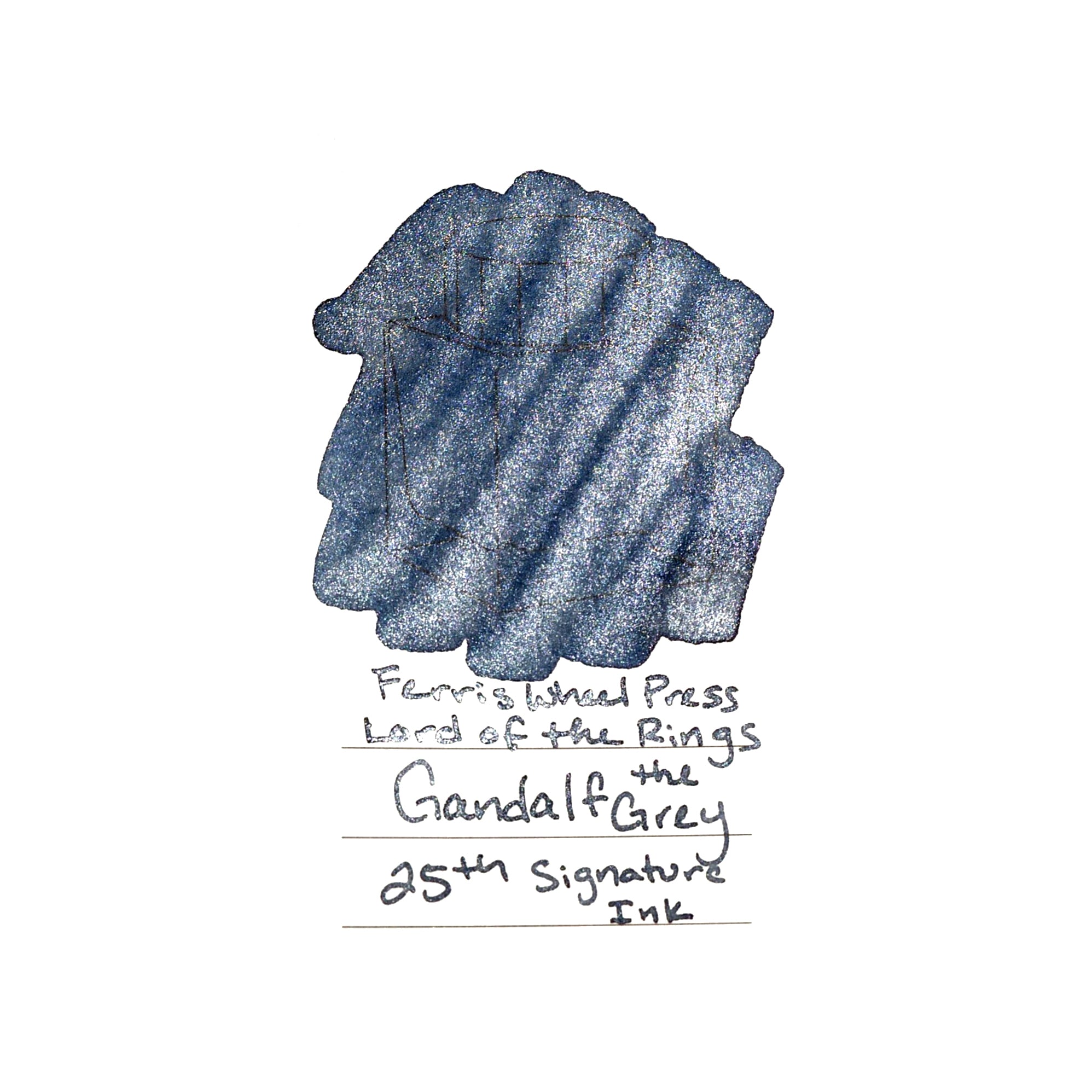 Ferris Wheel Press x Lord of the Rings Ink Bottle - Gandalf the Grey Signature Ink - 38 ml - Pen Boutique Ltd