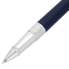 S T Dupont D-Initial Rollerball Pen - Blue - Chrome Trim-Pen Boutique Ltd