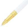 S T Dupont D-Initial Rollerball Pen - White - Gold Trim-Pen Boutique Ltd