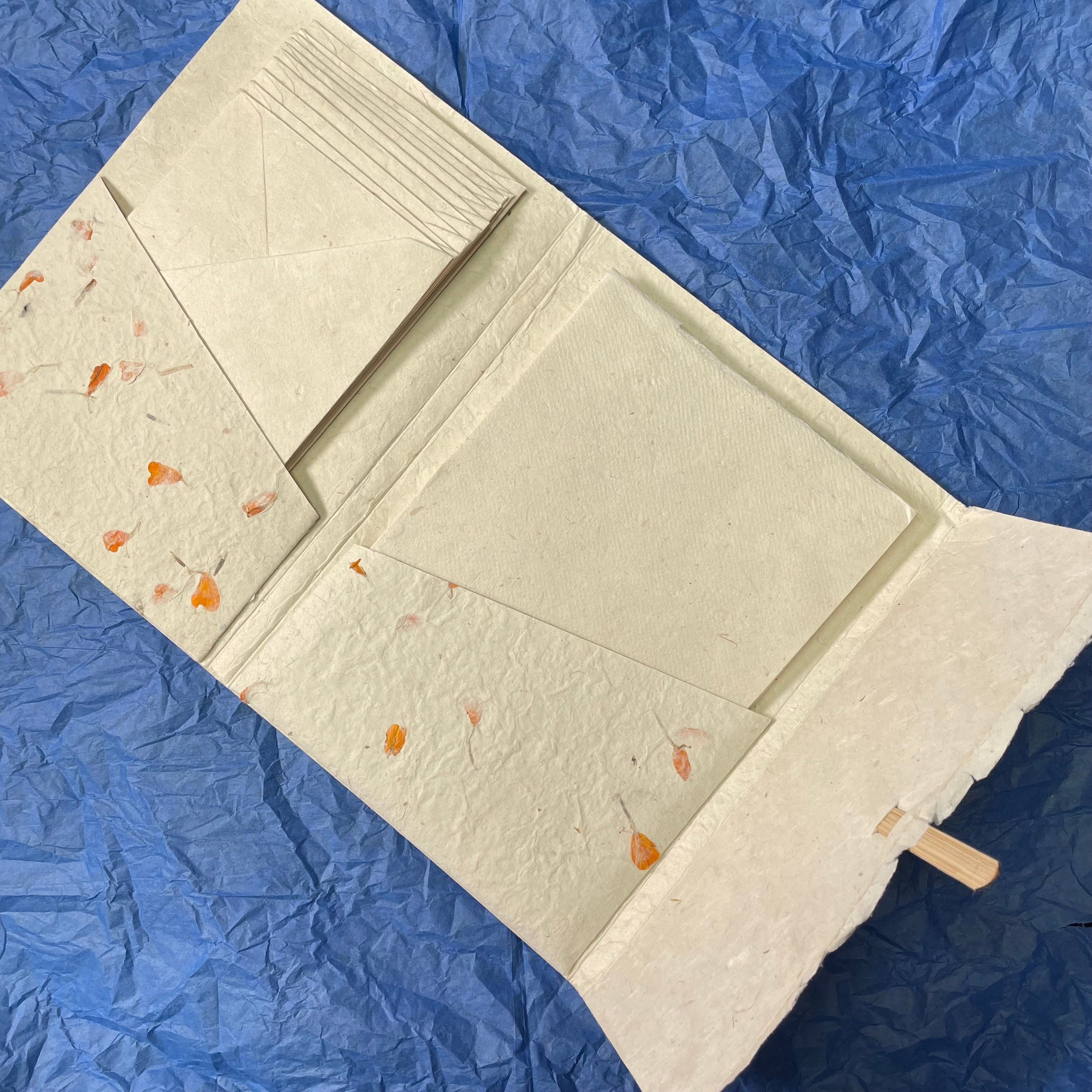 Monk Paper Lokta Stationery Writing Set - Marigold-Pen Boutique Ltd