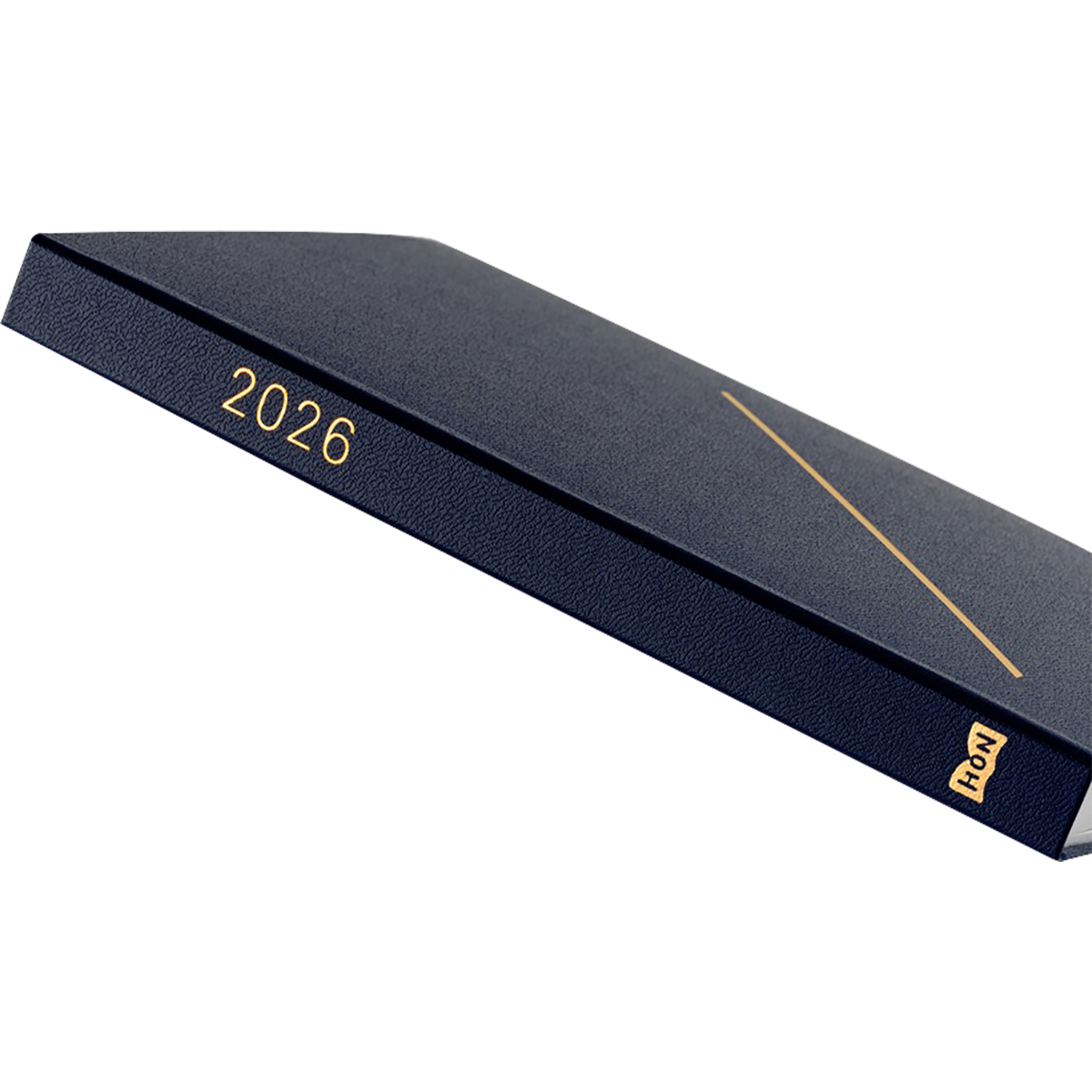 Hobonichi Hard Cover English Book - Slash (Navy) & HON Stamped - A5 (January Start)-Pen Boutique Ltd