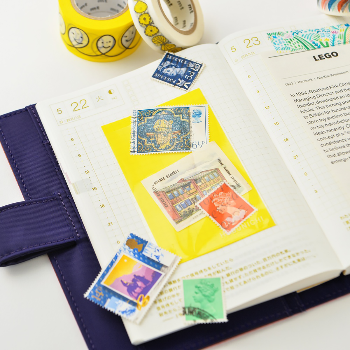 Hobonichi Add-on Pocket - Yellow - Card
