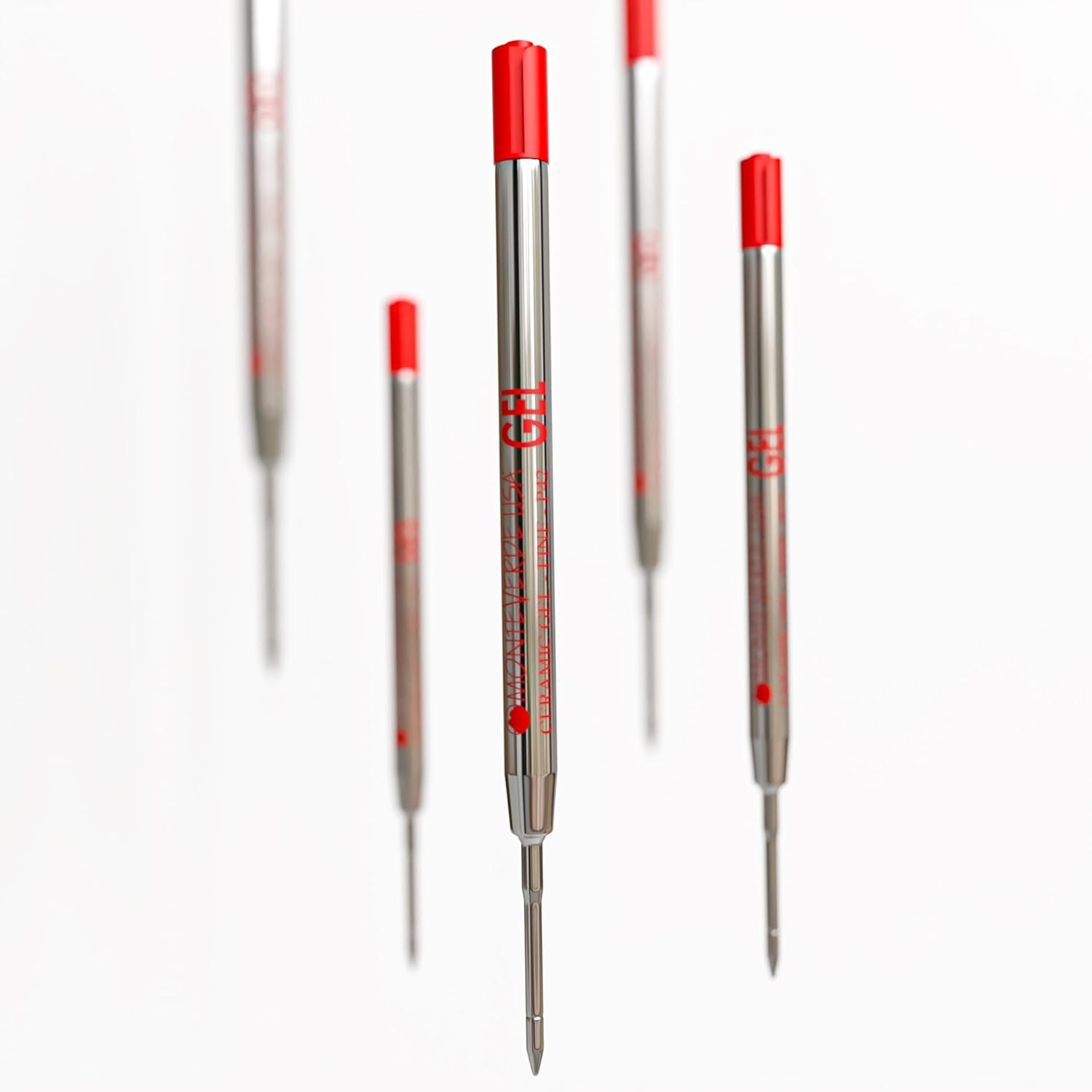 Monteverde Capless Gel Refill (to fit Parker) - Red - 0.7 mm Fine Point(1/pack)-Pen Boutique Ltd