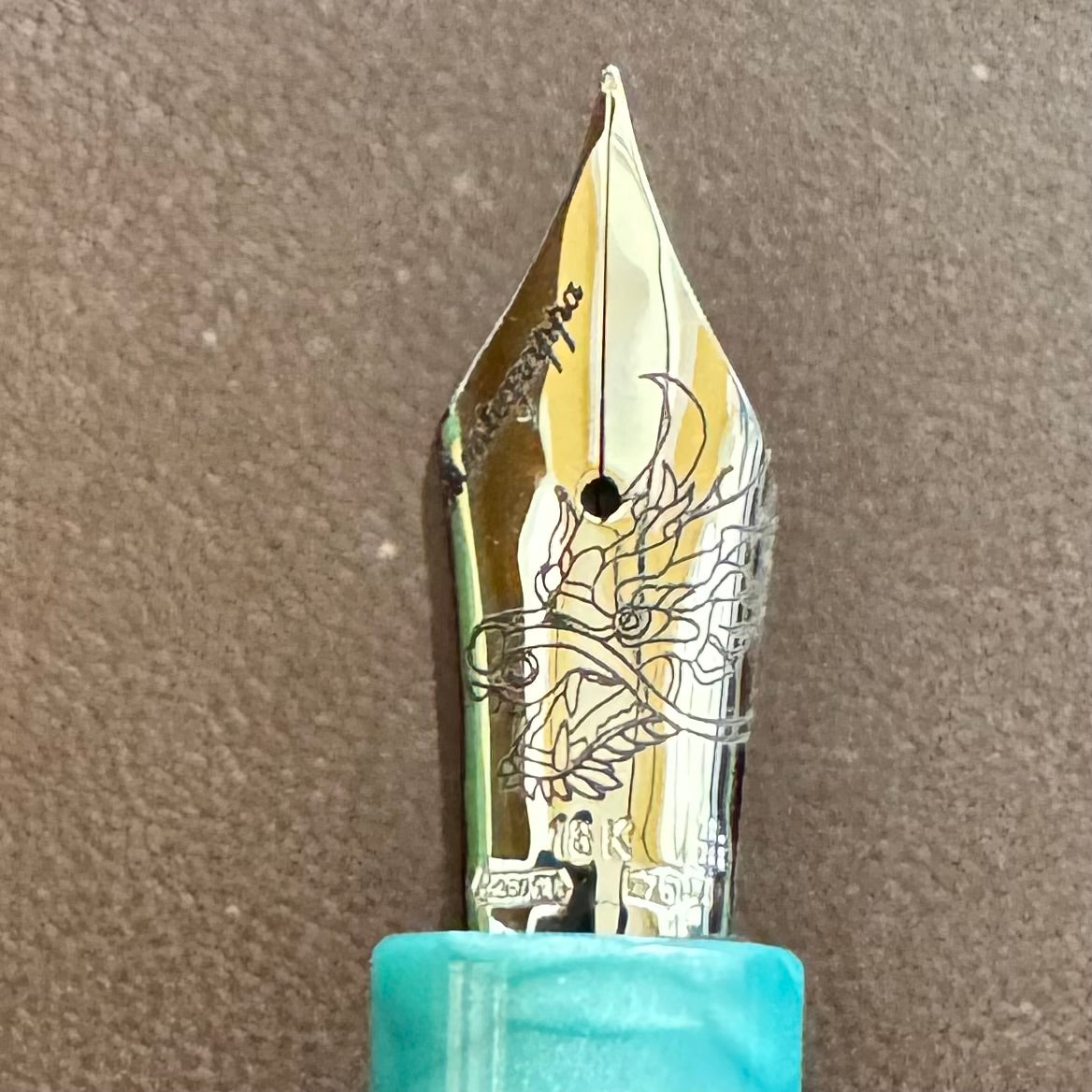 On Sale: Montegrappa Limited Edition Fountain Pen - Regal Year Of The Dragon - Laguna Blue (Extra & Deluxe)-Pen Boutique Ltd