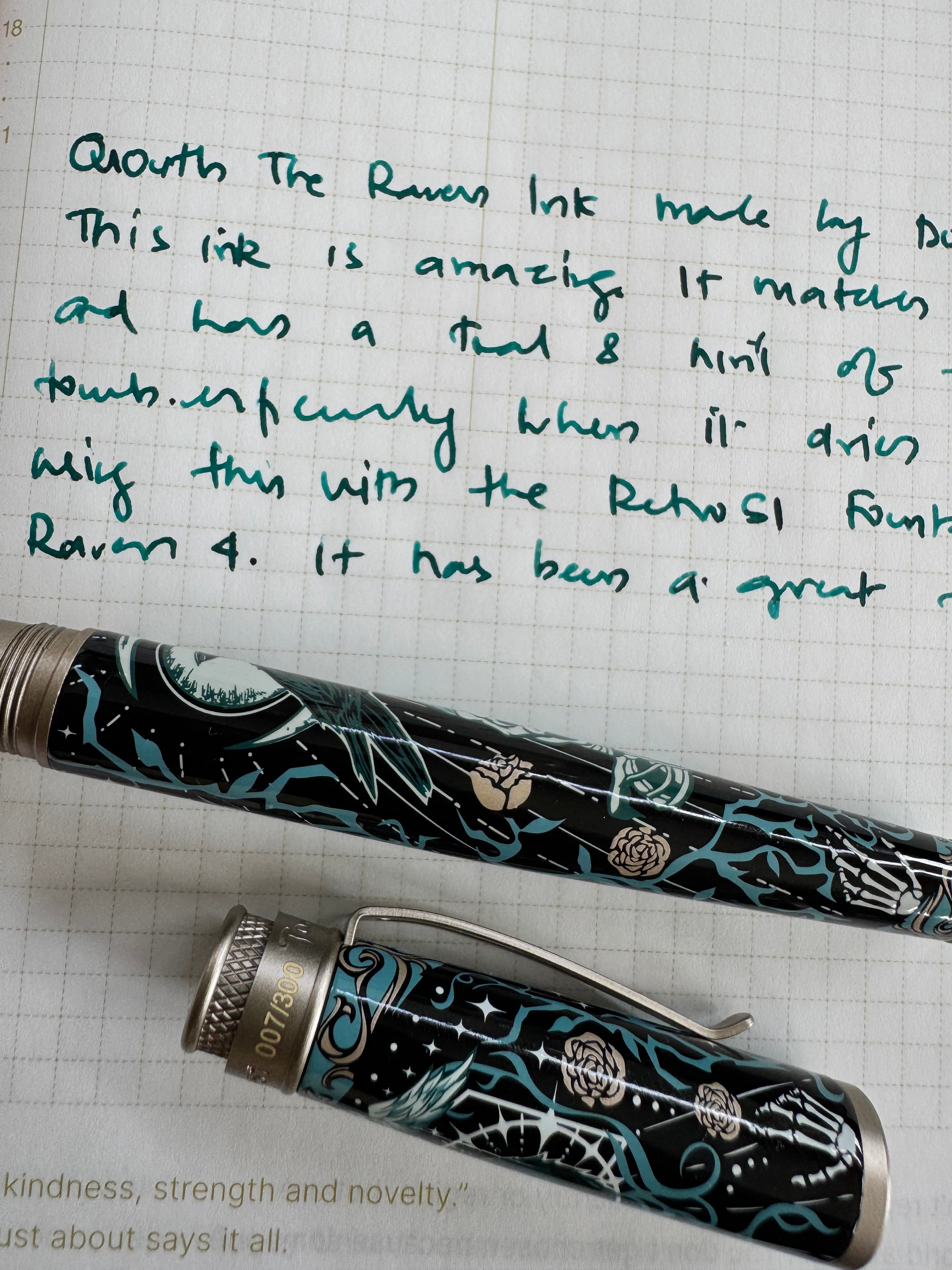 Dominant Industry x Pen Boutique Standard Ink Bottle - Raven Series - Quoth The Raven-Pen Boutique Ltd