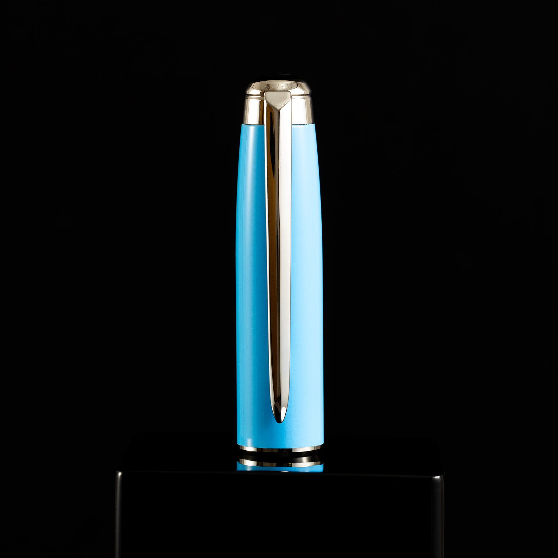 S T Dupont Line D Fountain Pen - Eternity - Turquoise - Palladium Trim (Large) - Medium Point.-Pen Boutique Ltd