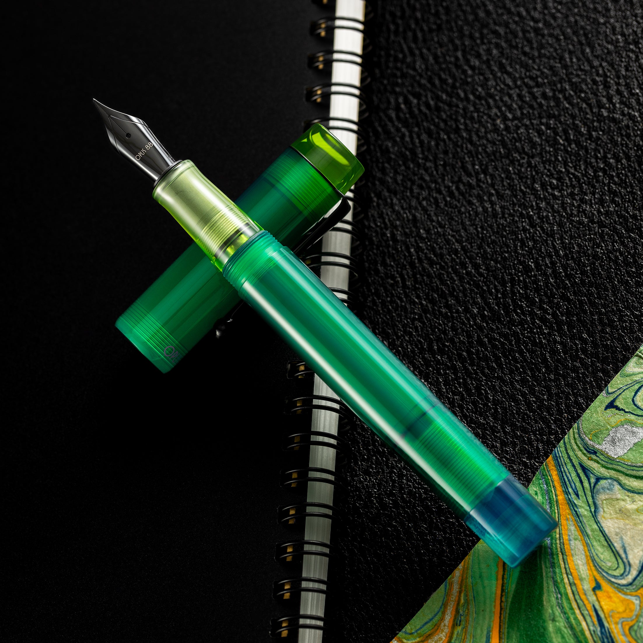 Opus 88 Demo Fountain Pen - 2024 - Green - Pen Boutique Ltd