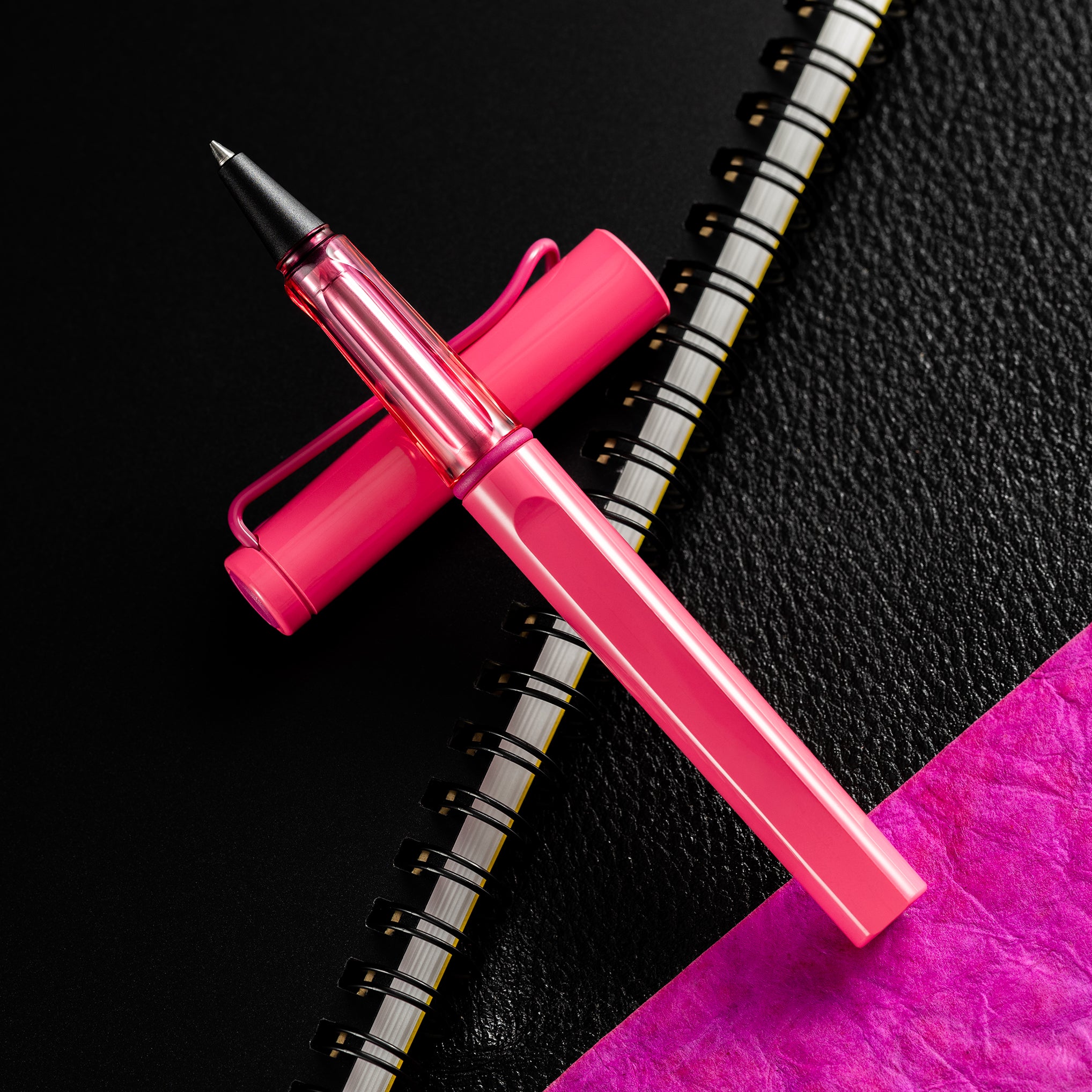 Lamy Safari Rollerball Pen - Neon Pink (Special Edition)-Pen Boutique Ltd