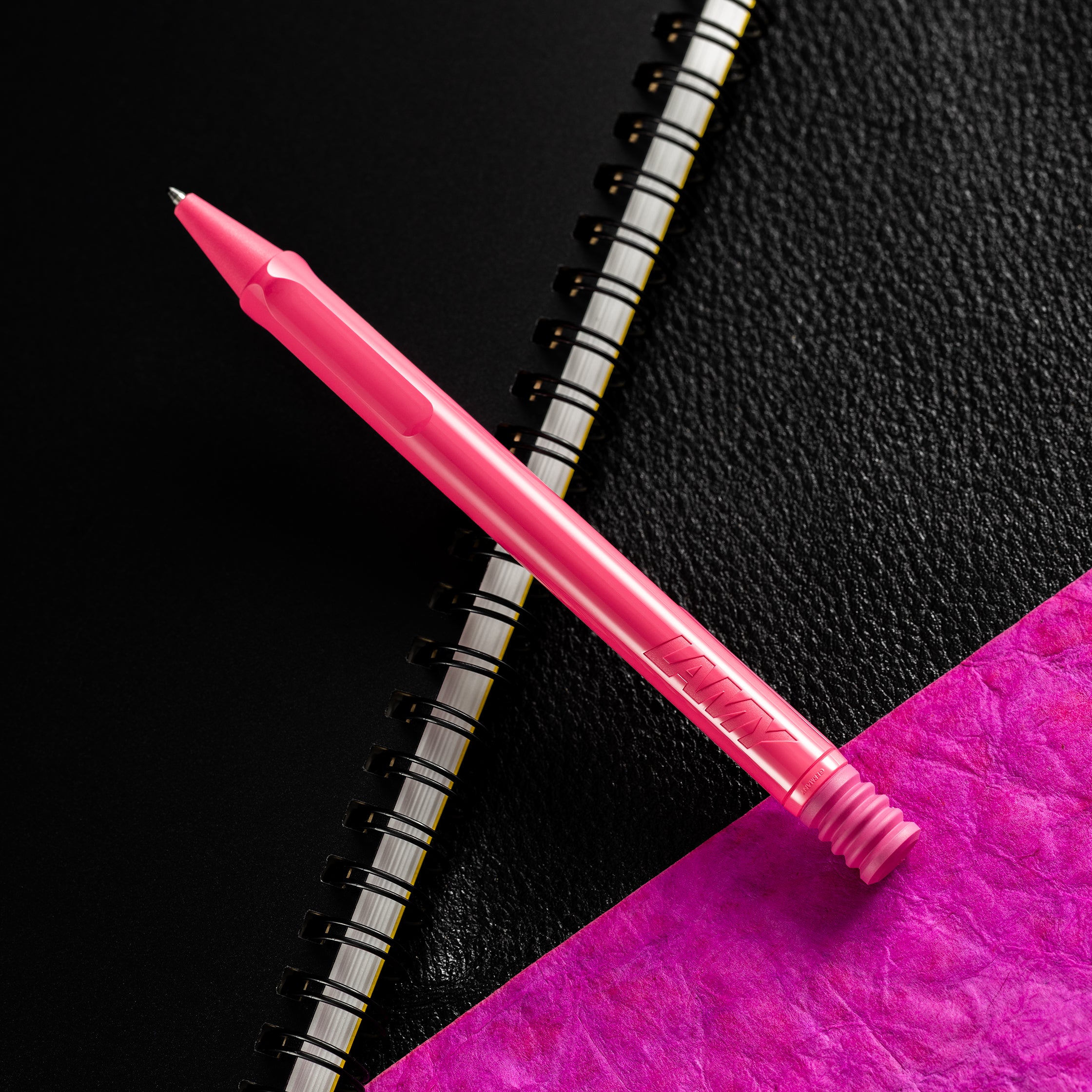 Lamy Safari Ballpoint Pen - Neon Pink (Special Edition)-Pen Boutique Ltd