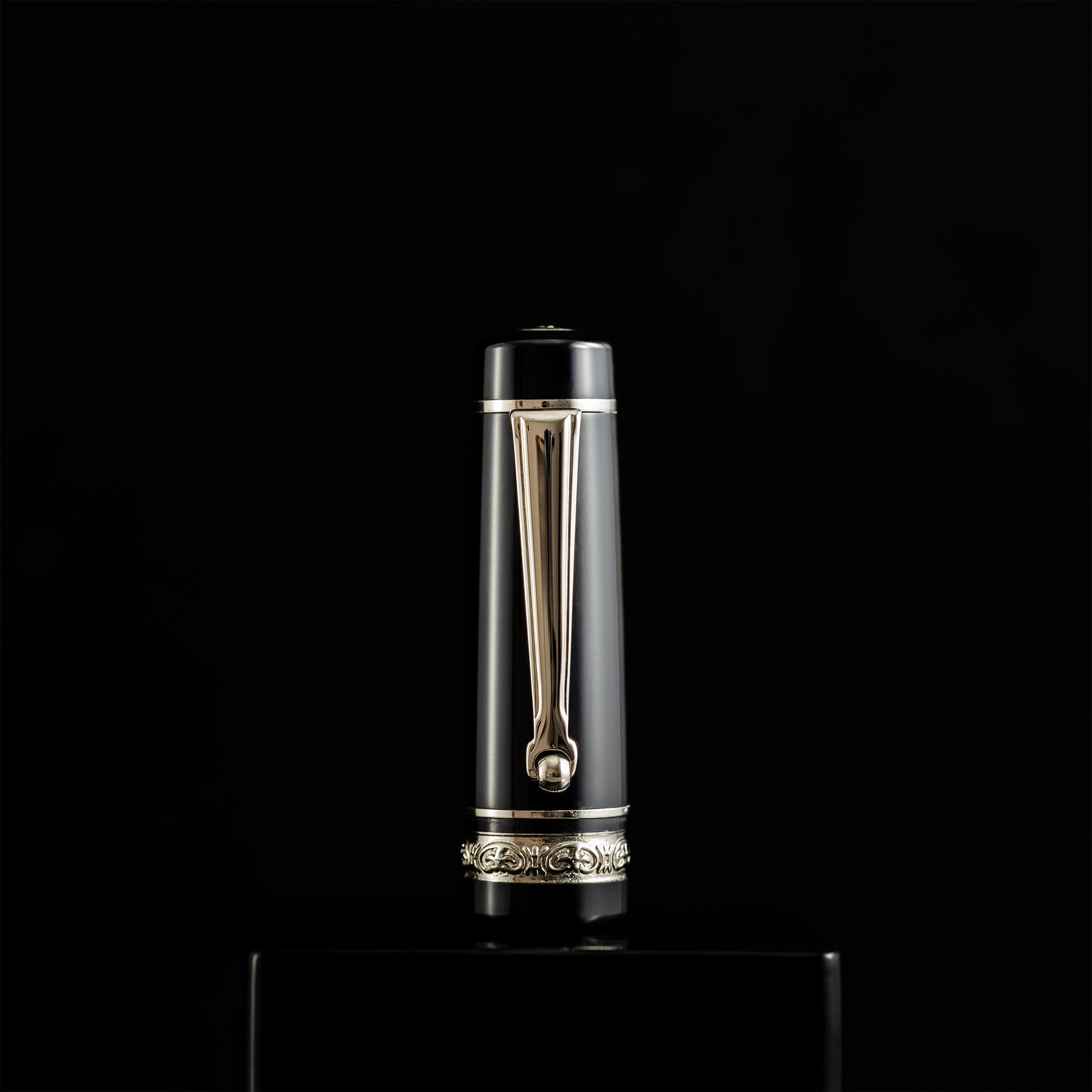 Delta DV Original Mini Rollerball Pen – Black & Orange with Palladium Trim - Pen Boutique Ltd