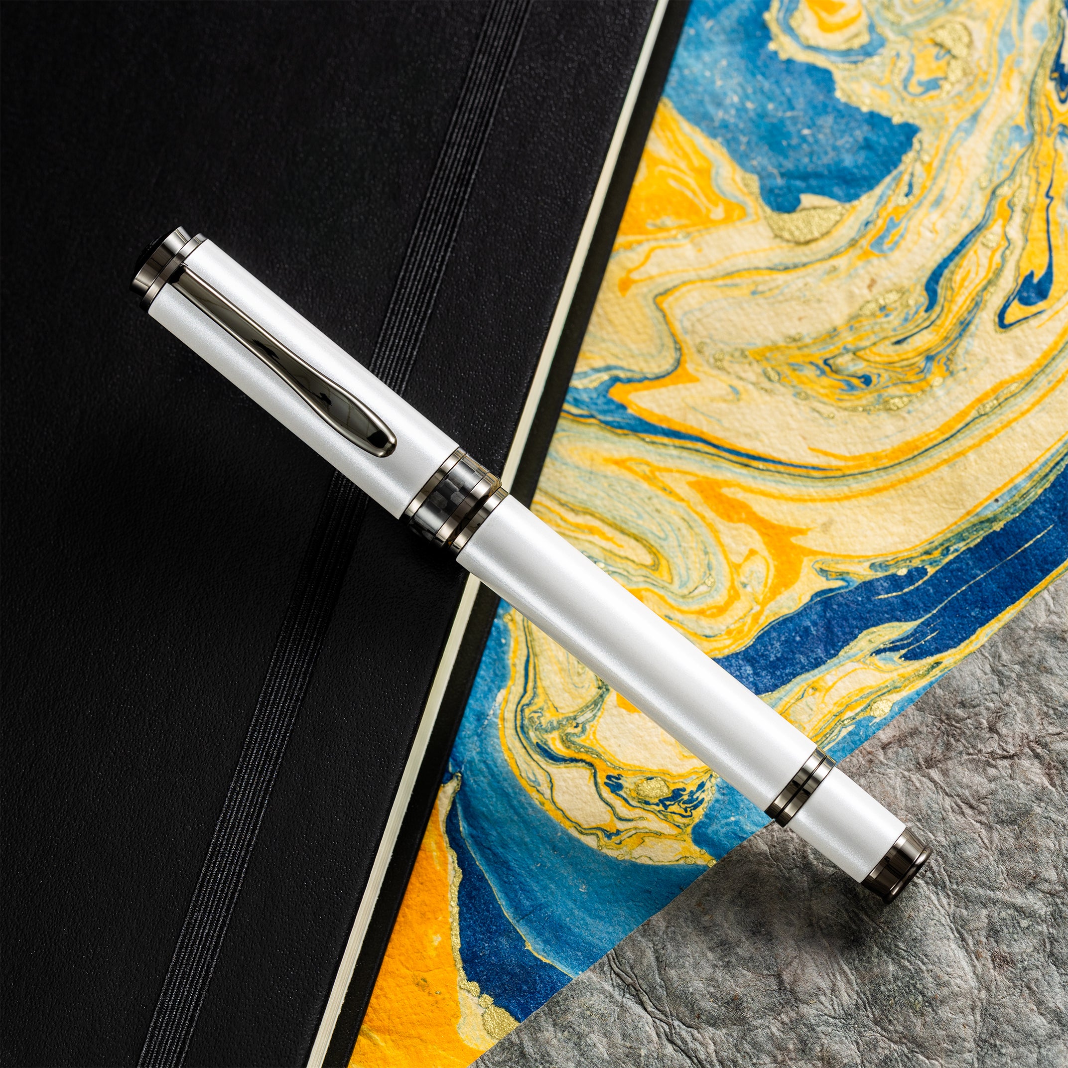 Monteverde Innova Fountain Pen - Limited Edition - Color of the Year 2026 Cloud Dancer - Gunmetal Trim + FREE 15ml Ink Bottle-Pen Boutique Ltd