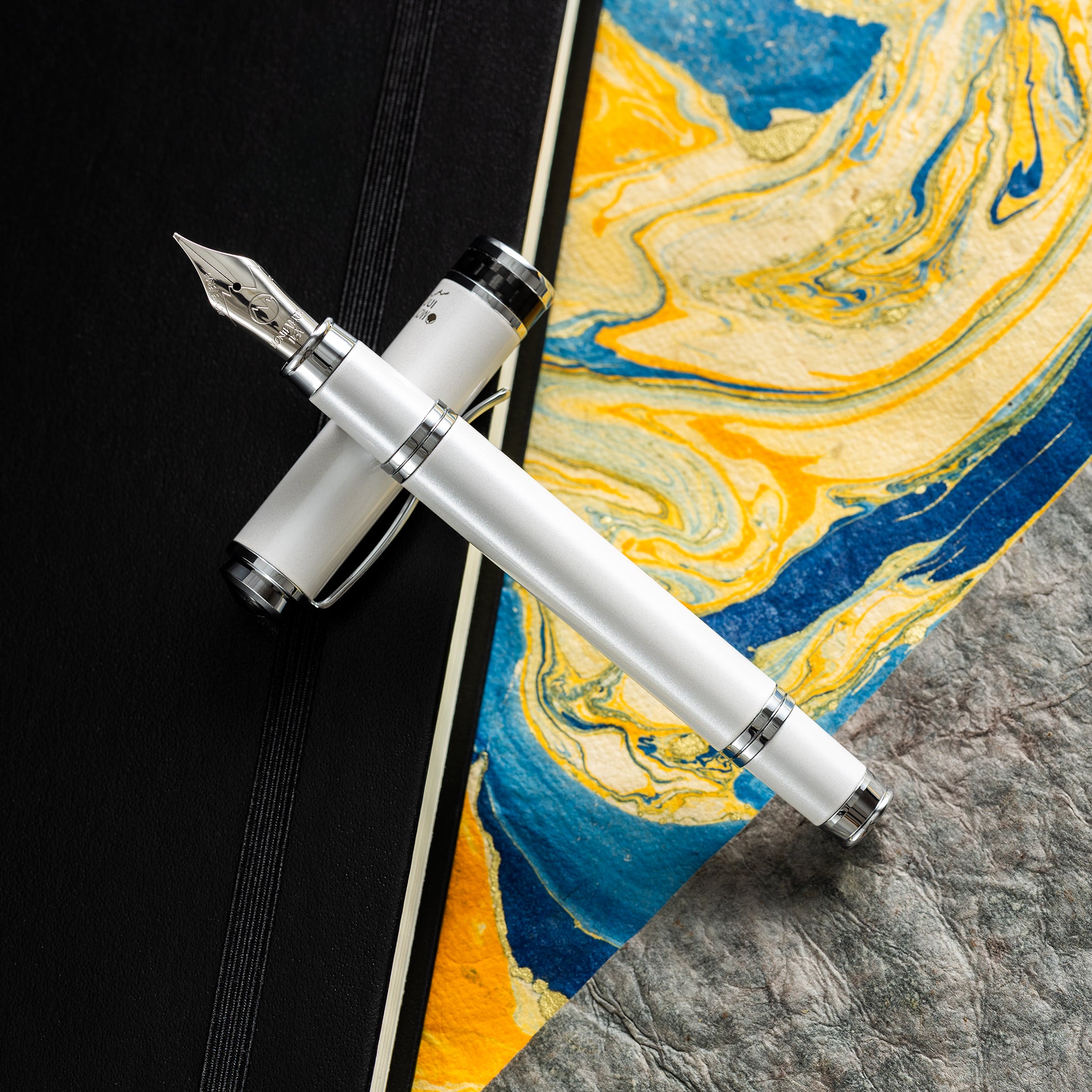 Monteverde Innova Fountain Pen - Limited Edition - Color of the Year 2026 Cloud Dancer - Chrome Trim + FREE 15ml Ink Bottle - Pen Boutique Ltd