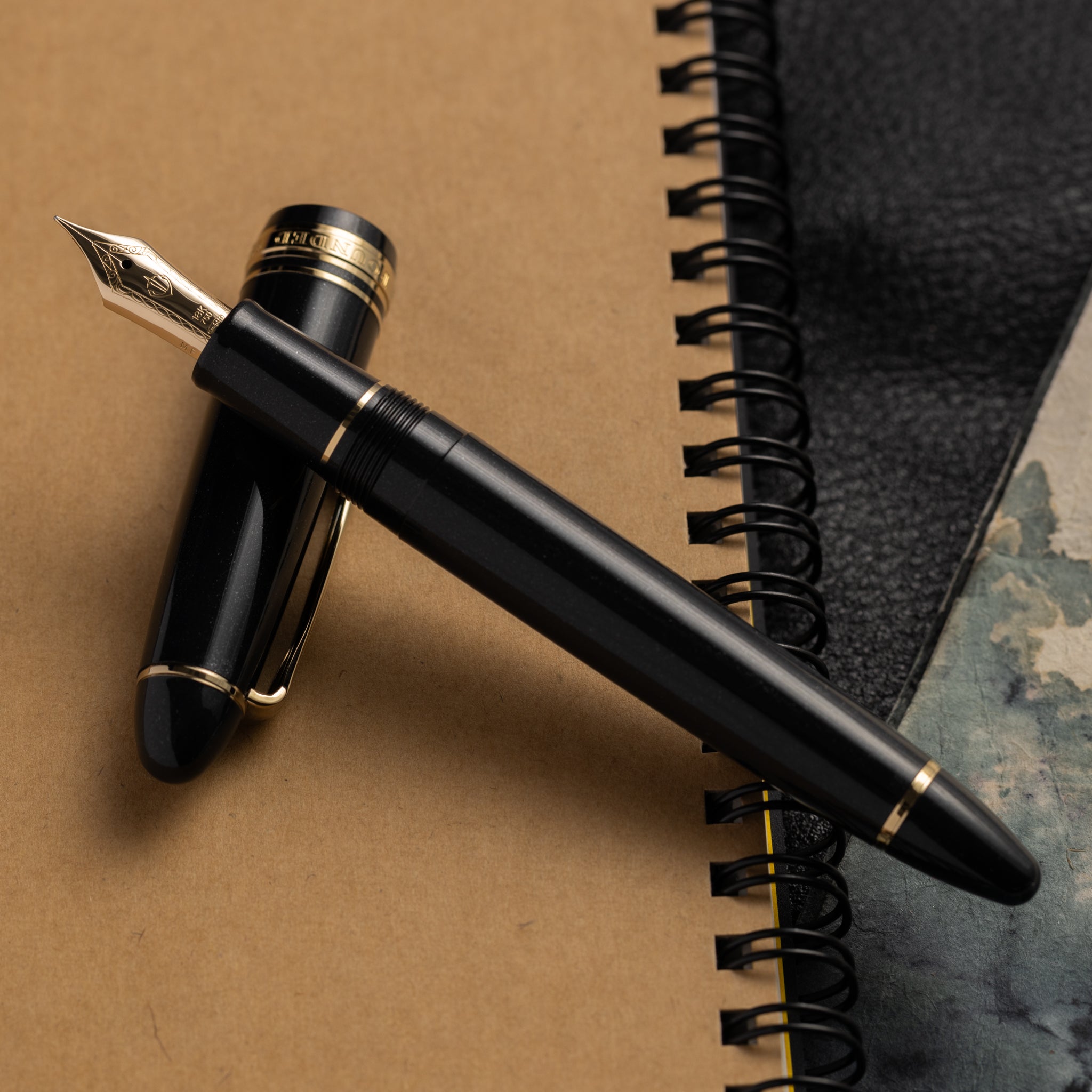 Sailor 1911L Fountain Pen - Shining Black - 18K Gold Trim-Pen Boutique Ltd