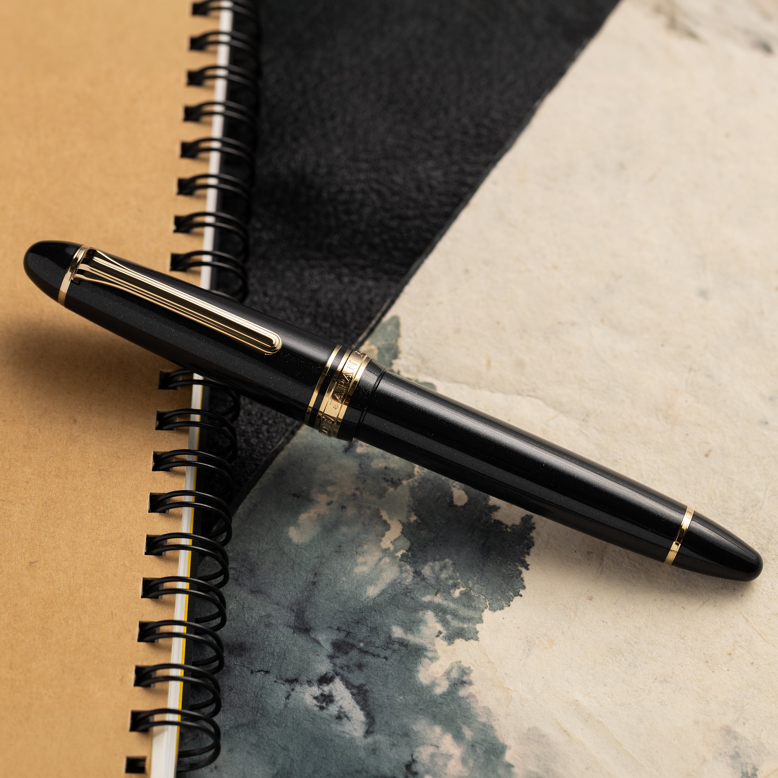 Sailor 1911L Fountain Pen - Shining Black - 18K Gold Trim-Pen Boutique Ltd