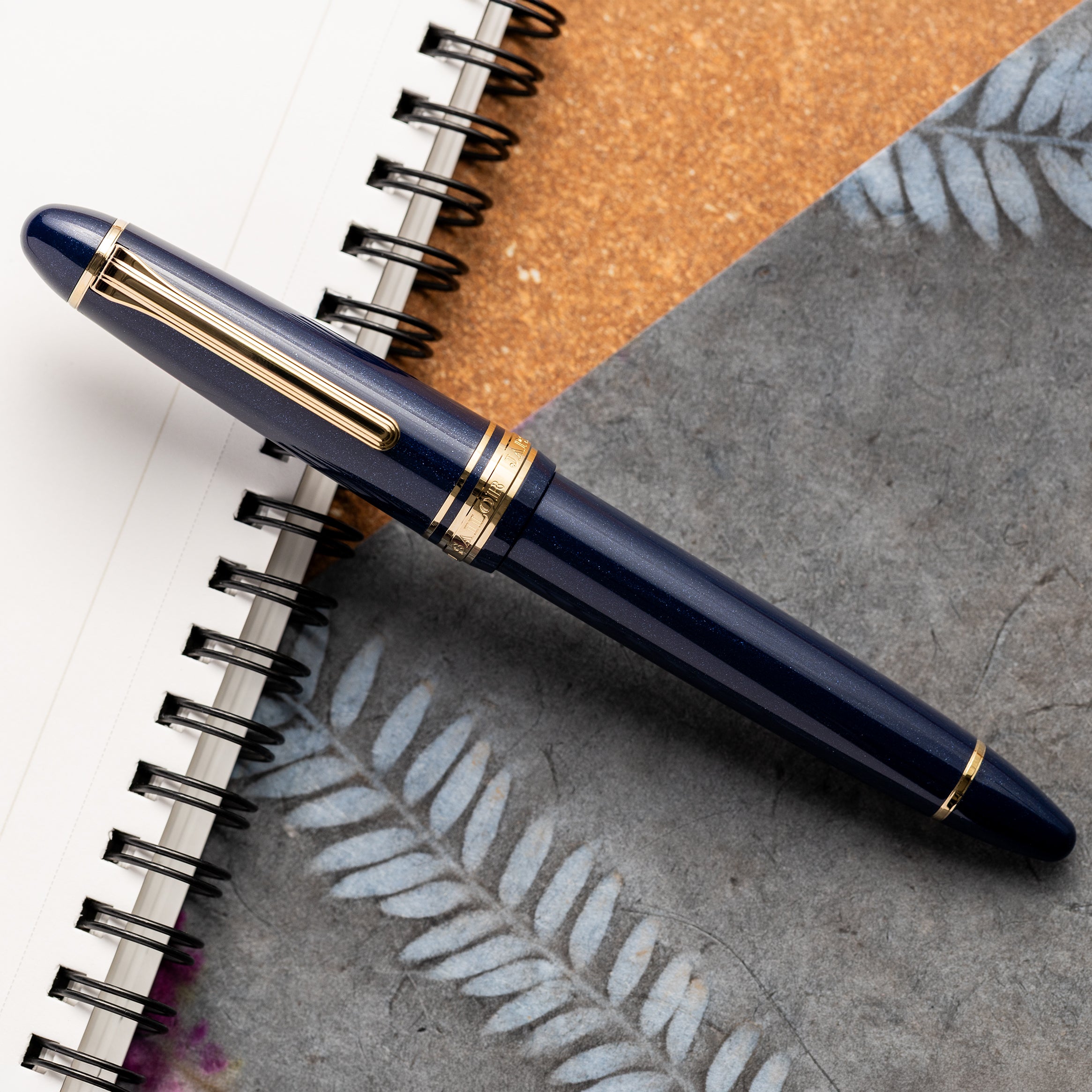 Sailor 1911L Fountain Pen - Shining Blue - 18K Gold Trim-Pen Boutique Ltd