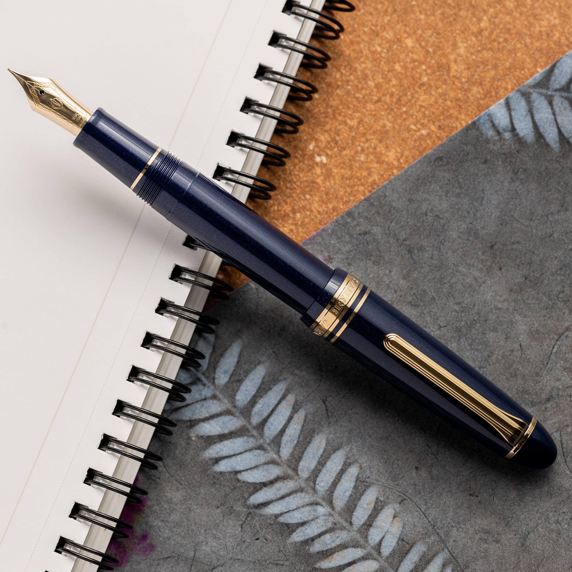 Sailor 1911L Fountain Pen - Shining Blue - 18K Gold Trim-Pen Boutique Ltd