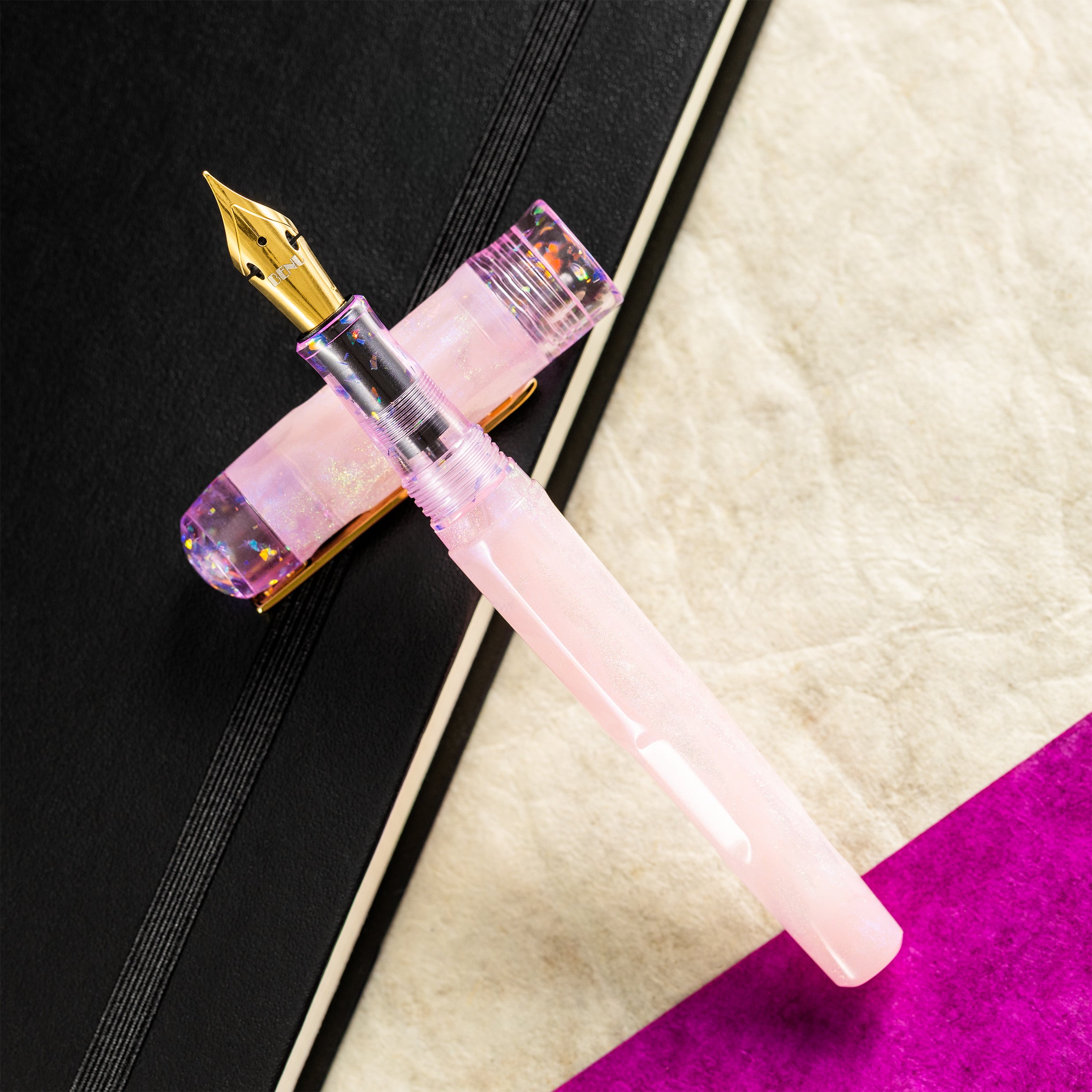Benu Talisman Fountain Pen - Pink Opal-Pen Boutique Ltd