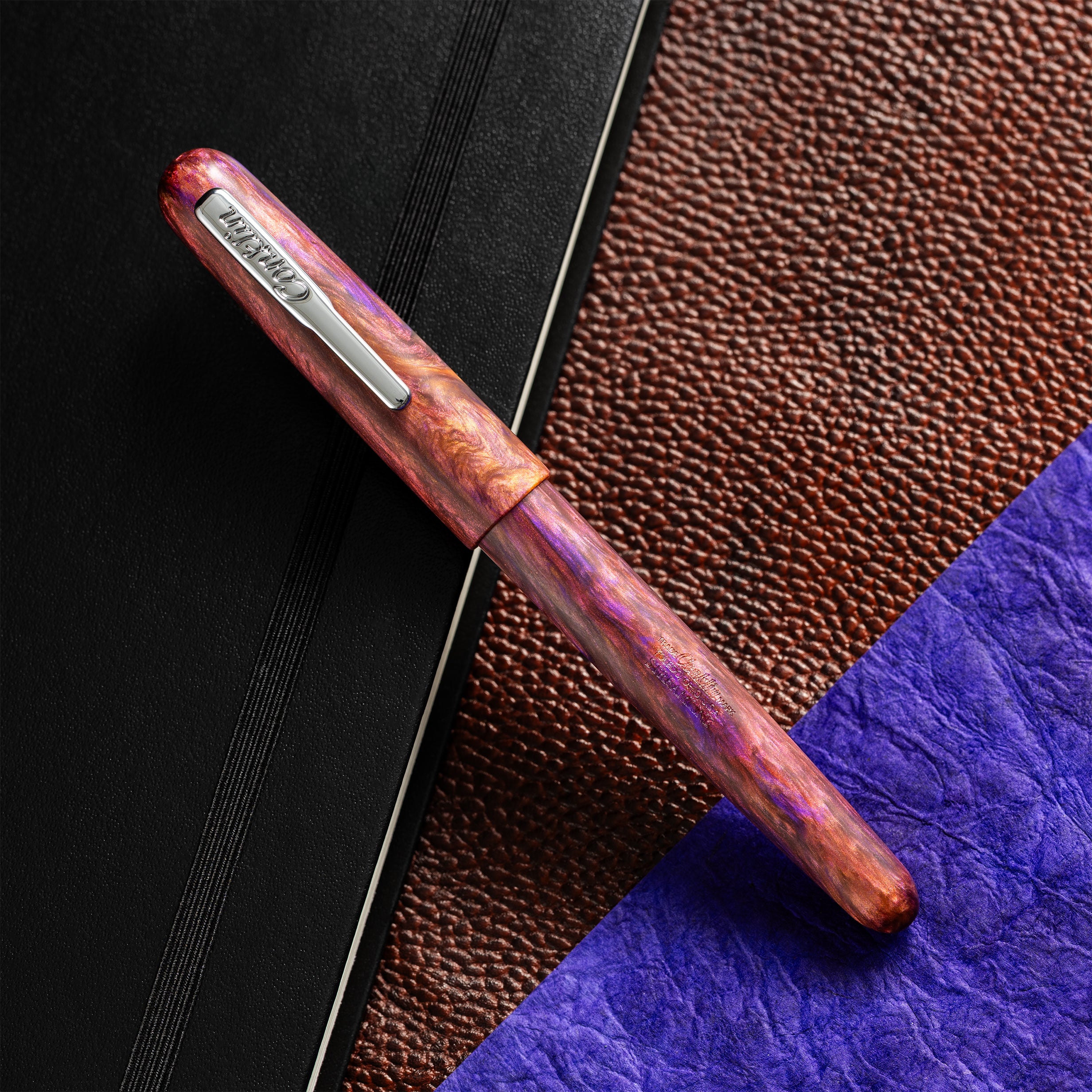 Conklin Streamline Rollerball Pen - Matte Sunset Medley - Chrome Trim (Limited Edition) - Pen Boutique Ltd