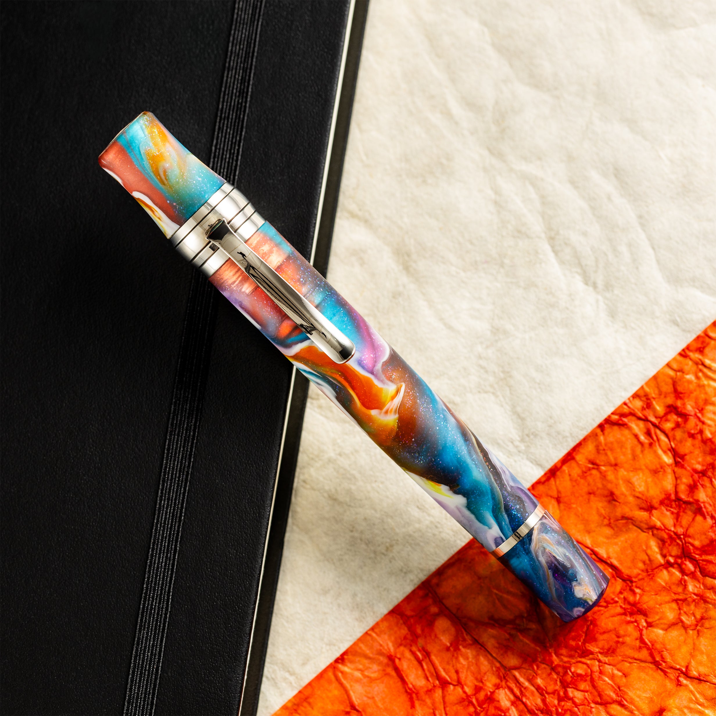 Stipula DaVinci Fountain Pen - Primary Manipulation 6.5 - 14K Gold Stiflex Point Nib (Limited Edition)-Pen Boutique Ltd