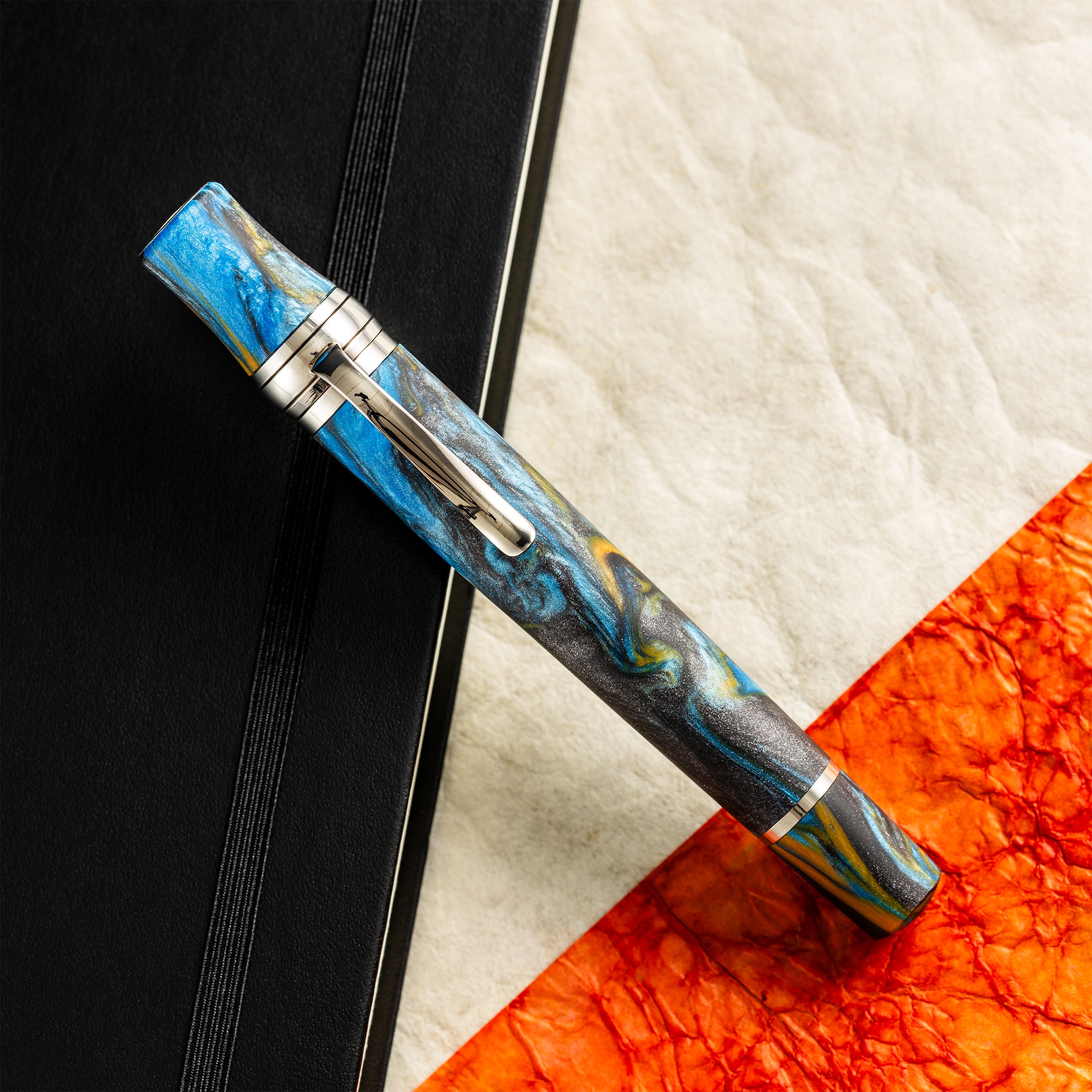 Stipula DaVinci Fountain Pen - Ken's Mix - 14K Gold Stiflex Point Nib (Limited Edition)-Pen Boutique Ltd