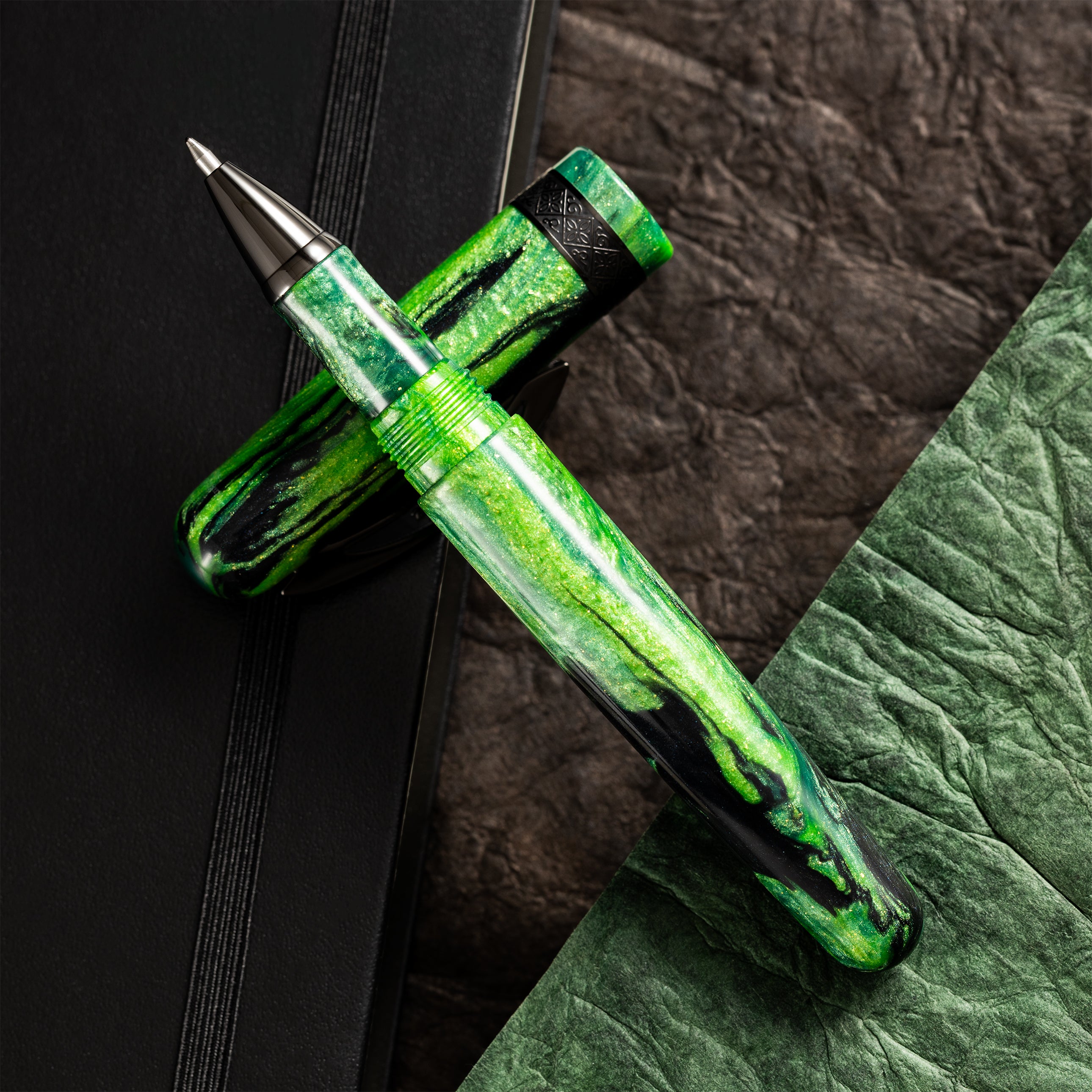 Conklin 1898 Rollerball Pen - Clover Valley - Gunmetal Trim (Limited Edition) - Pen Boutique Ltd