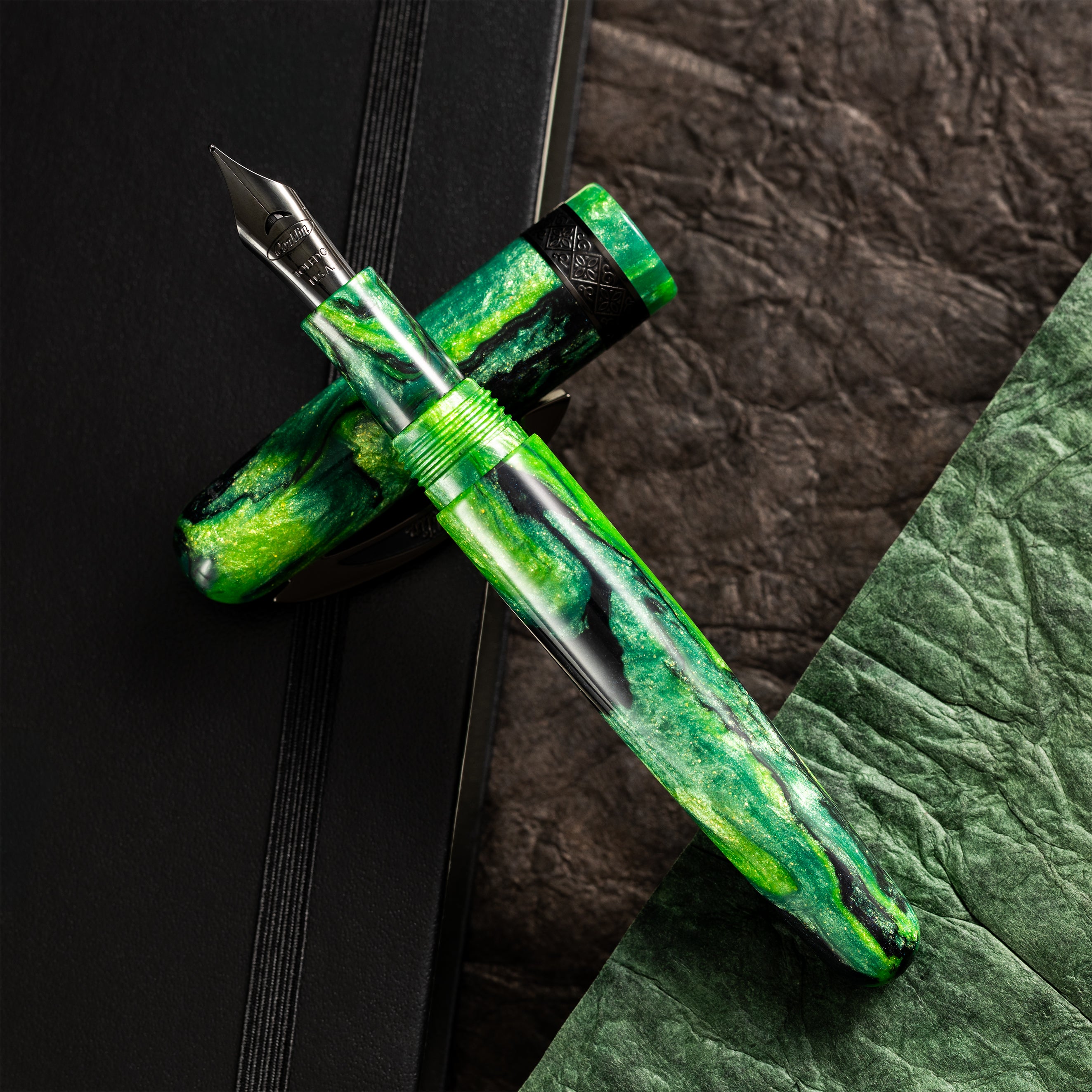 Conklin 1898 Fountain Pen - Clover Valley - Gunmetal Trim (Limited Edition) - Pen Boutique Ltd