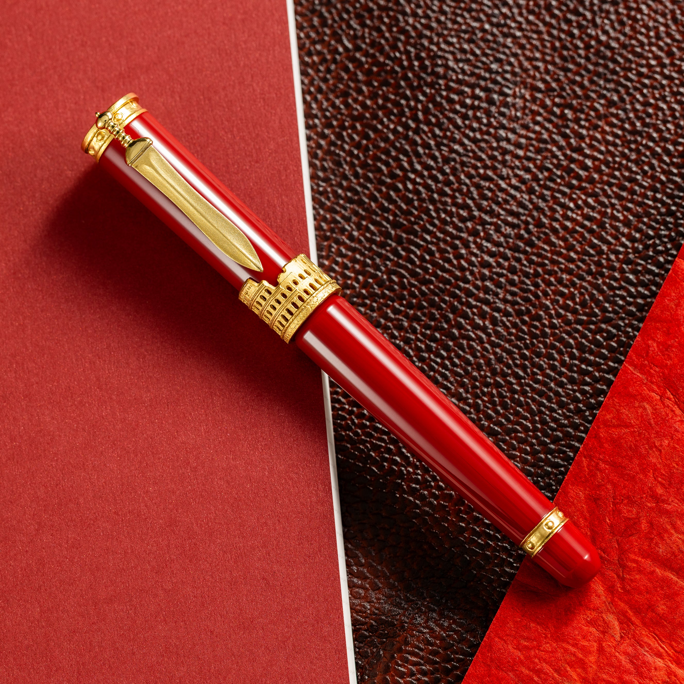 Stipula Gladiator Fountain Pen - Red - Pen Boutique Ltd