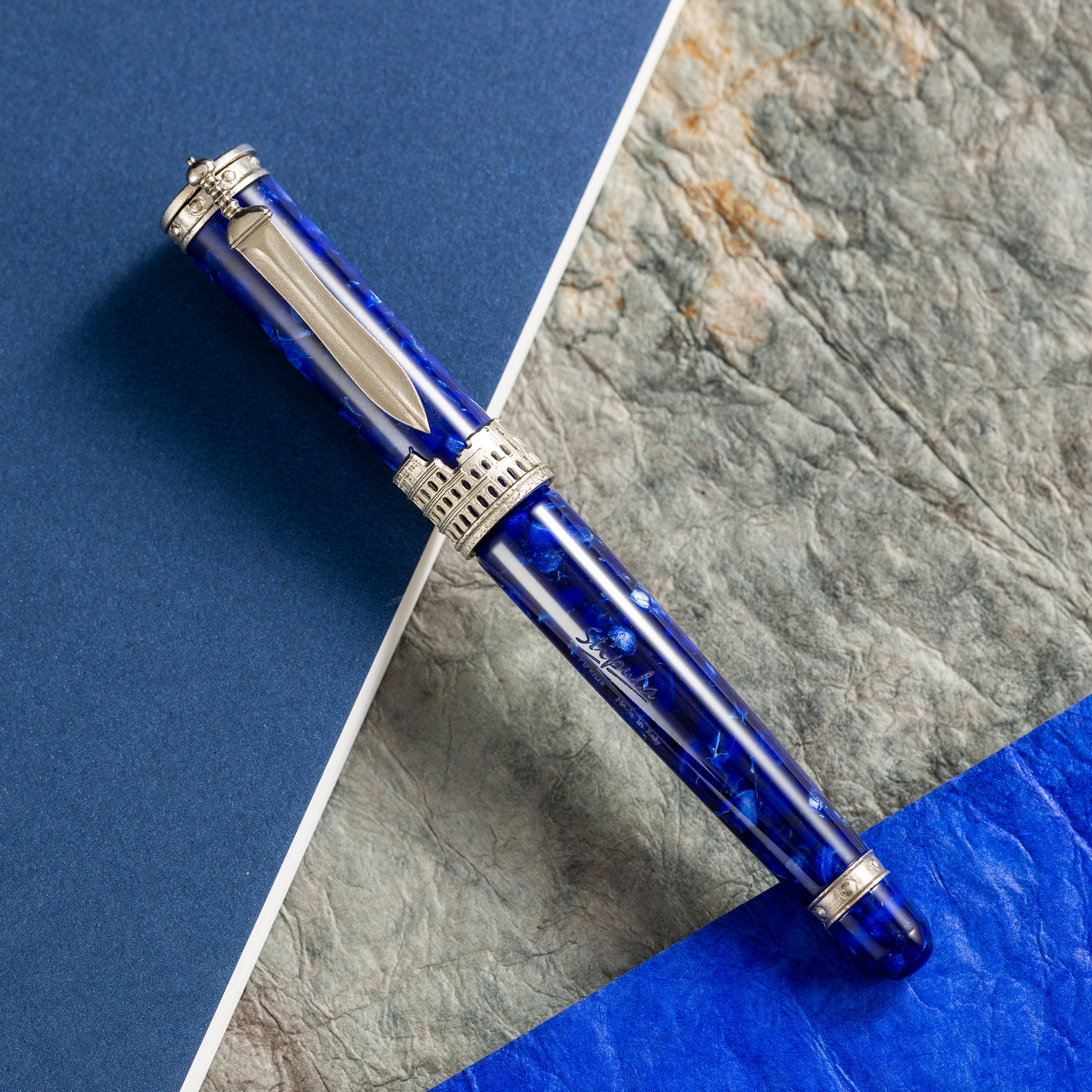 Stipula Gladiator Fountain Pen - Cuma Blue - Pen Boutique Ltd