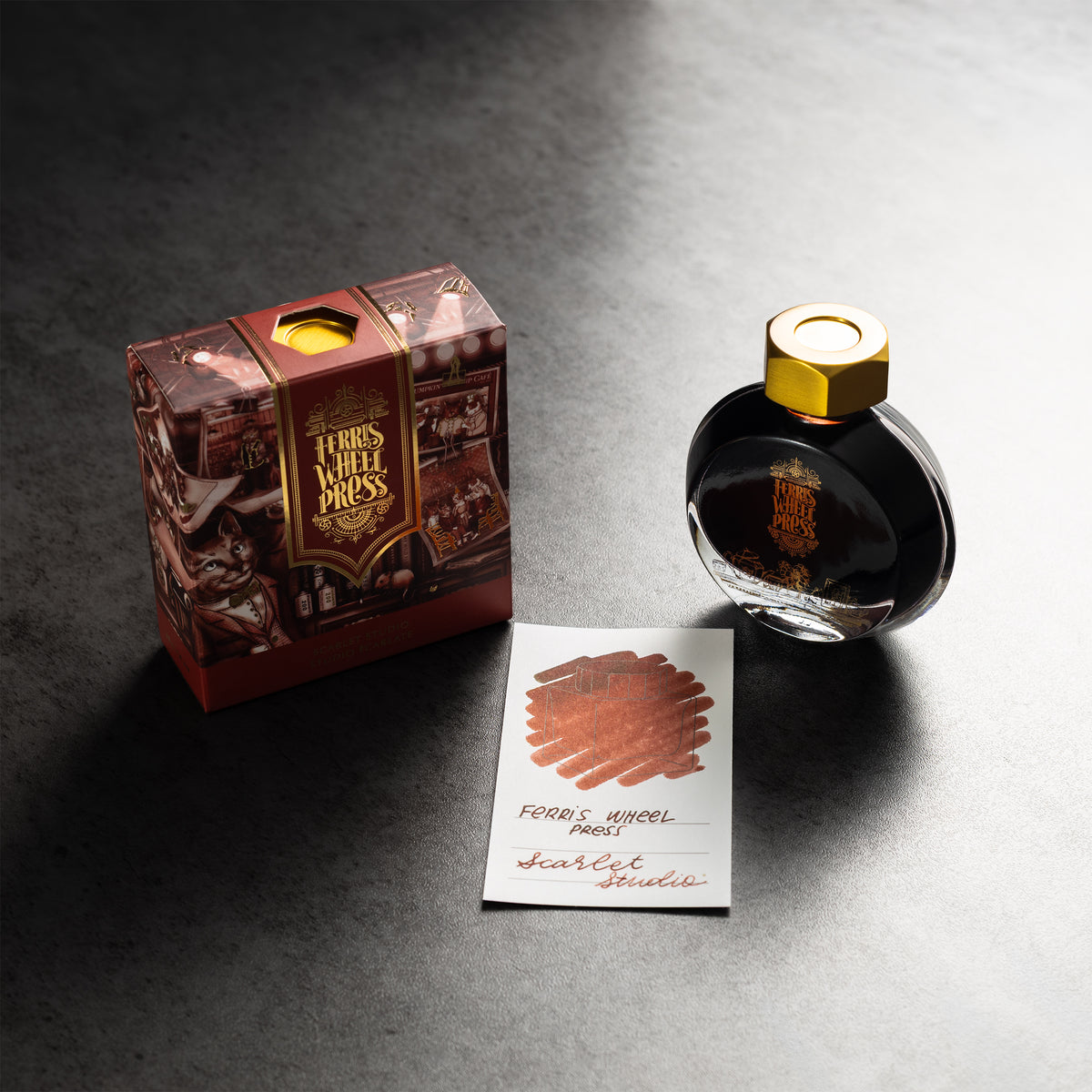 Ferris Wheel Press Ink Bottle - Scarlet Studio - 38ml - Pen Boutique Ltd