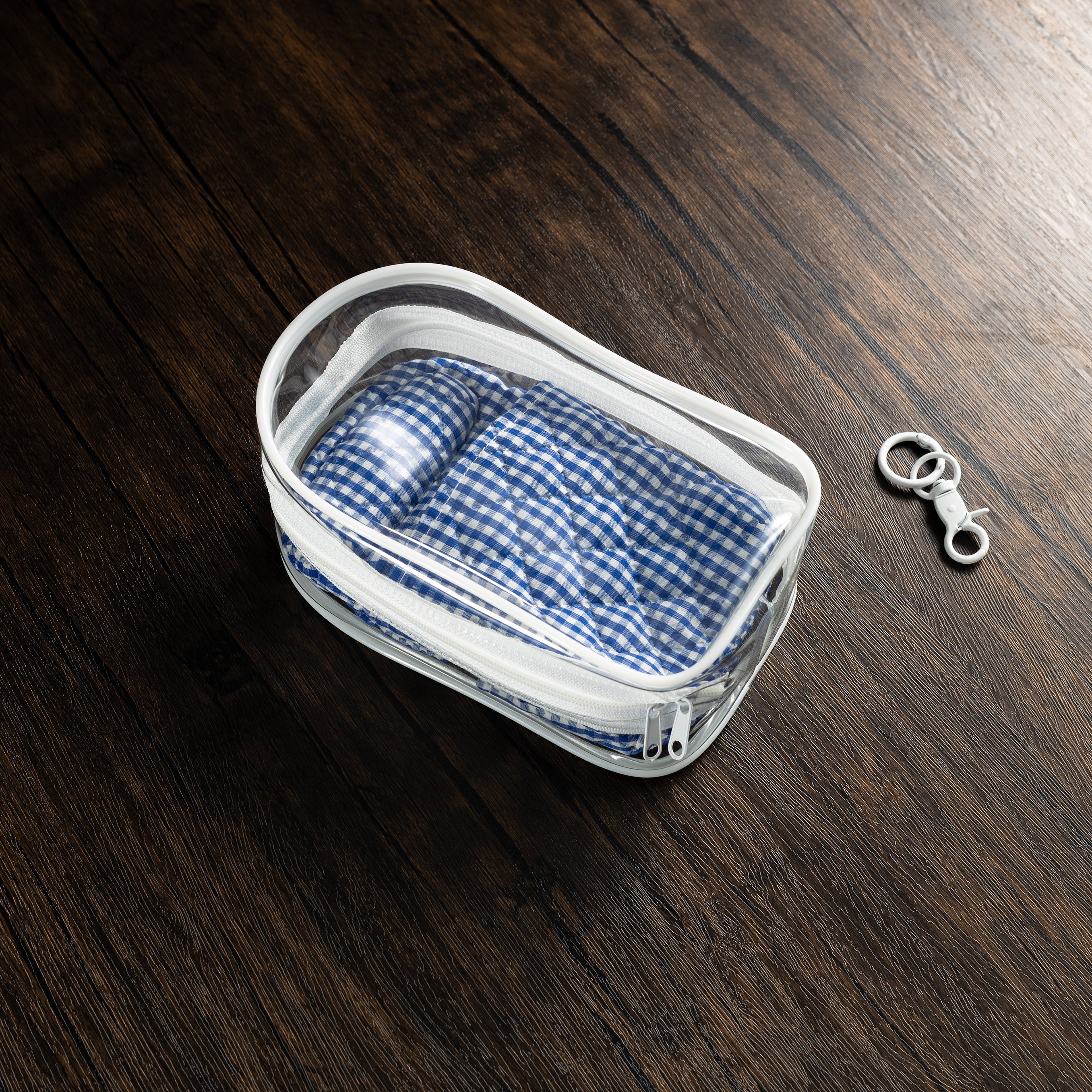 PBL Pen Pouch, Pillow & Clear Collectible Carry Bag with Notebook Insert – Blue Grid-Pen Boutique Ltd