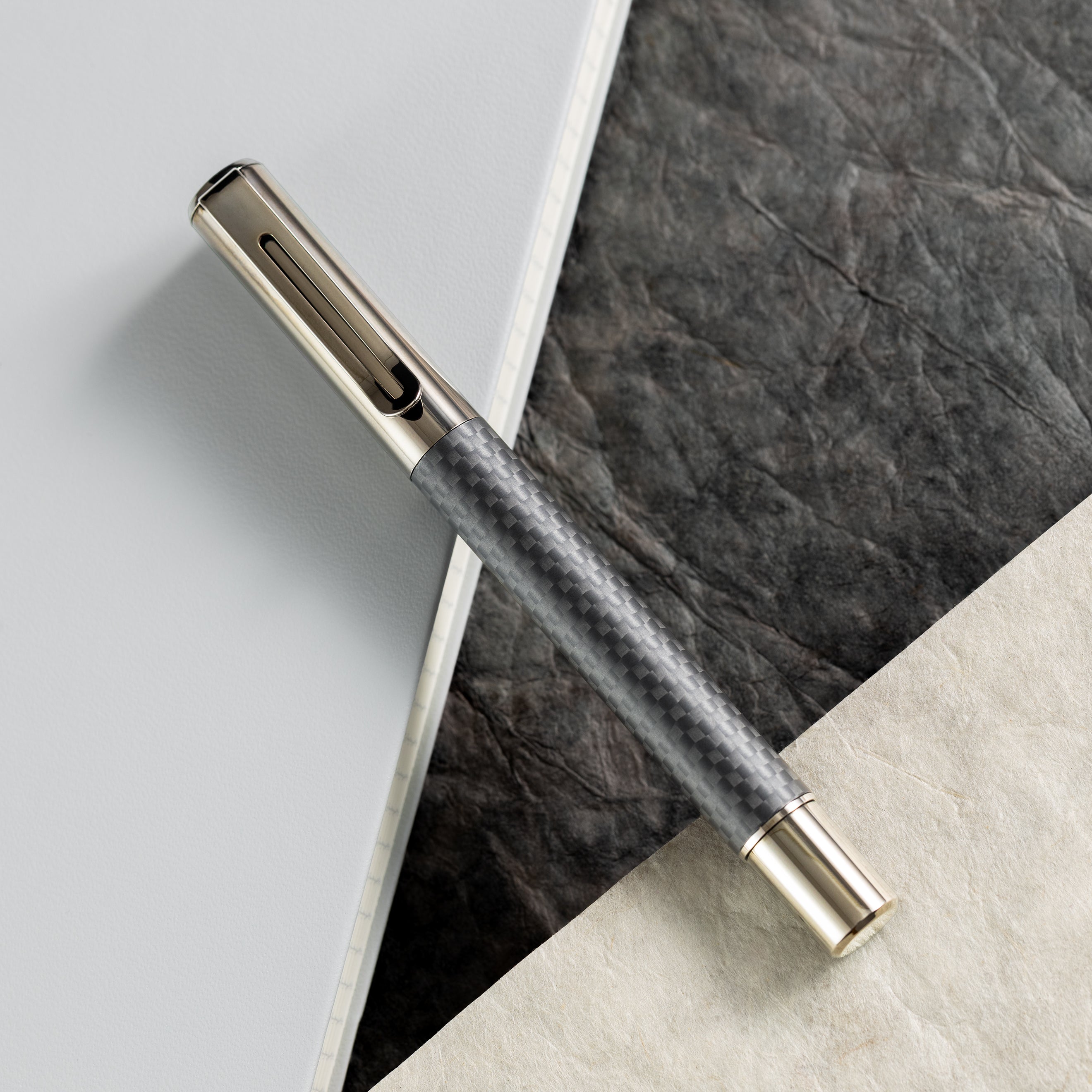Monteverde Ritma Rollerball Pen - Matte Carbon Fiber - Pen Boutique Ltd