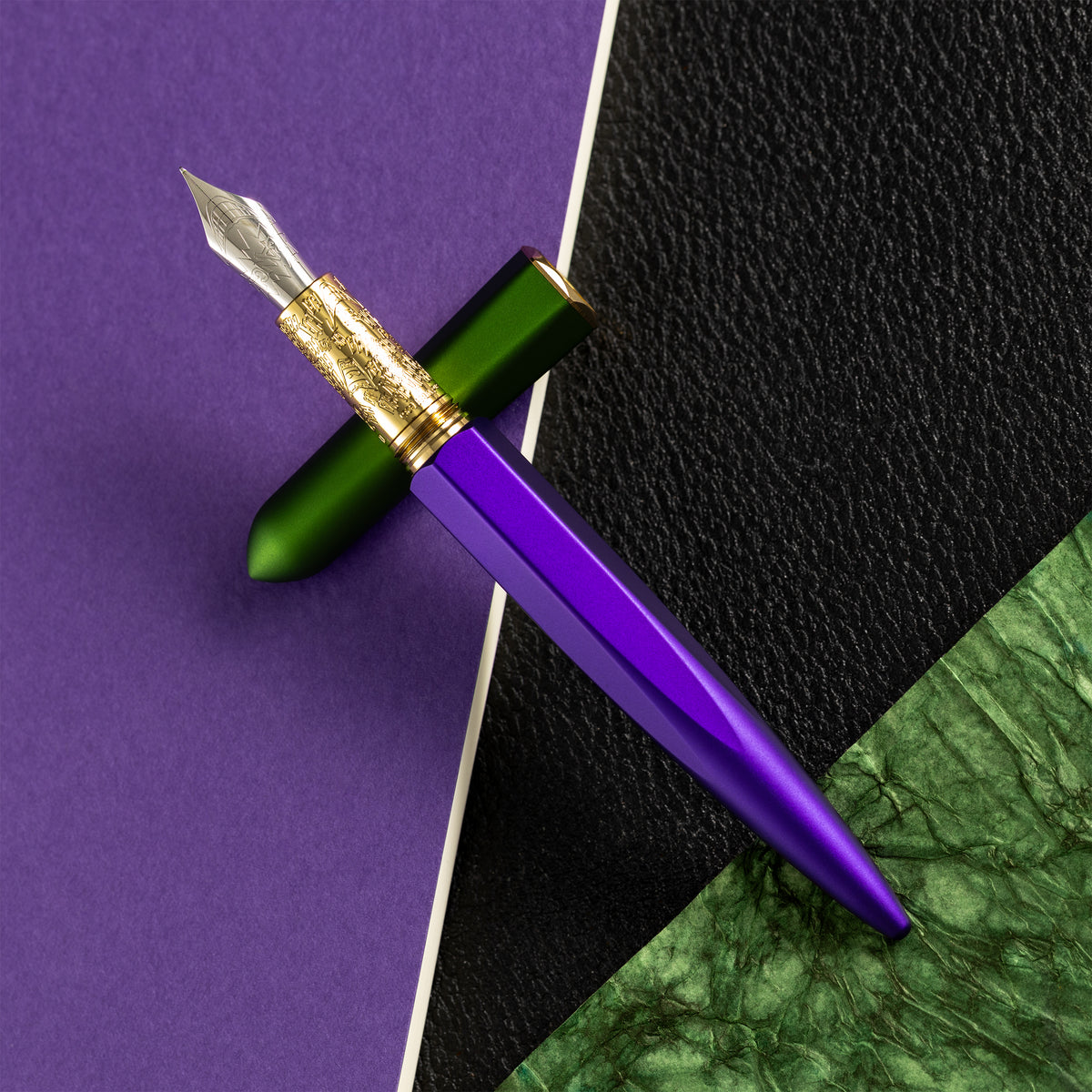 Ferris Wheel Press x The Joker Marquise Pen & 38ml Ink Set - Shadows Over Gotham - Pen Boutique Ltd