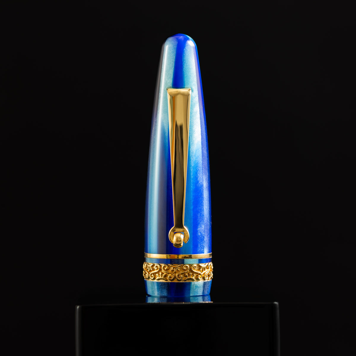 Maiora Limited Edition Fountain Pen - Agua de Mar (Sea Blue) - Gold Trim - 14K Gold Nib - Pen Boutique Ltd