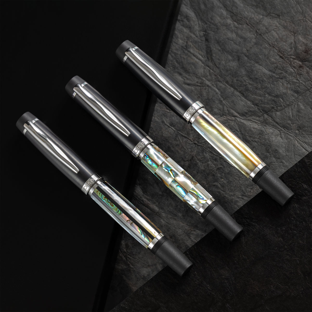 Opus 88 Fountain Pen - Stripe Shell - Pen Boutique Ltd