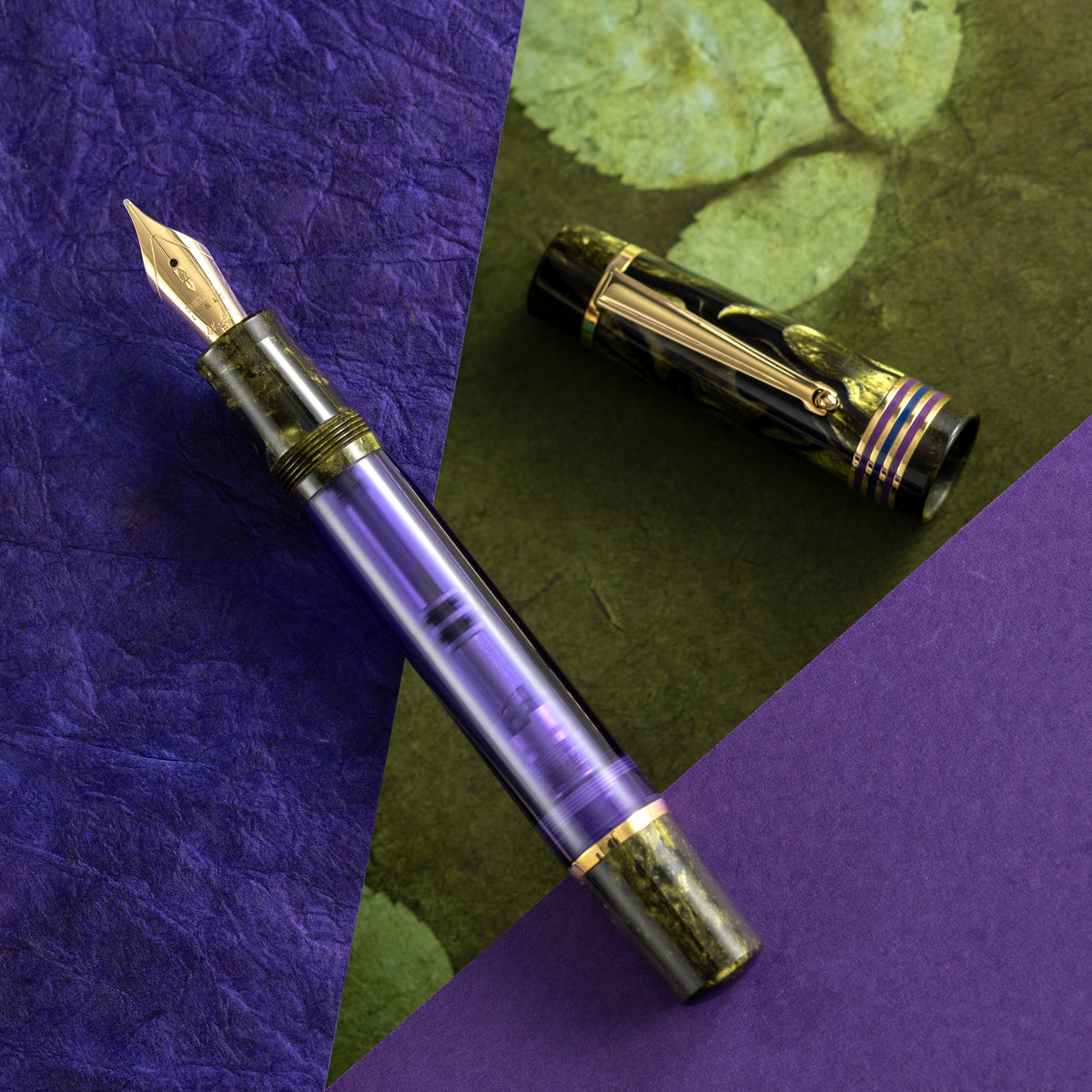 Delta Limited Edition Fountain Pen - Four Rings Misteria - 14K Gold - Pen Boutique Ltd