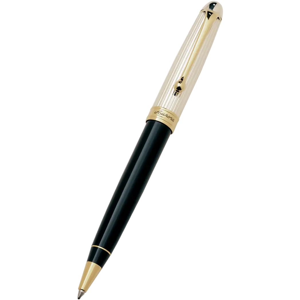Aurora 88 Ballpoint Pen - Black - Sterling Silver-Pen Boutique Ltd