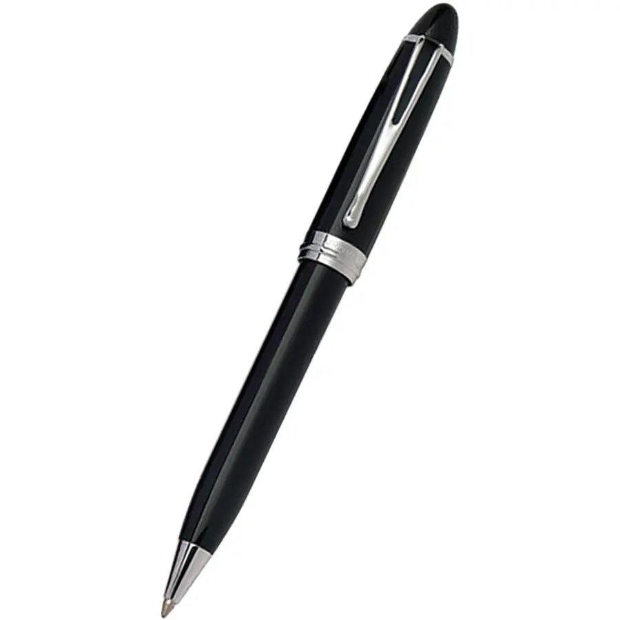 Aurora Ipsilon Deluxe Ballpoint Pen - Black - Chrome Trim-Pen Boutique Ltd