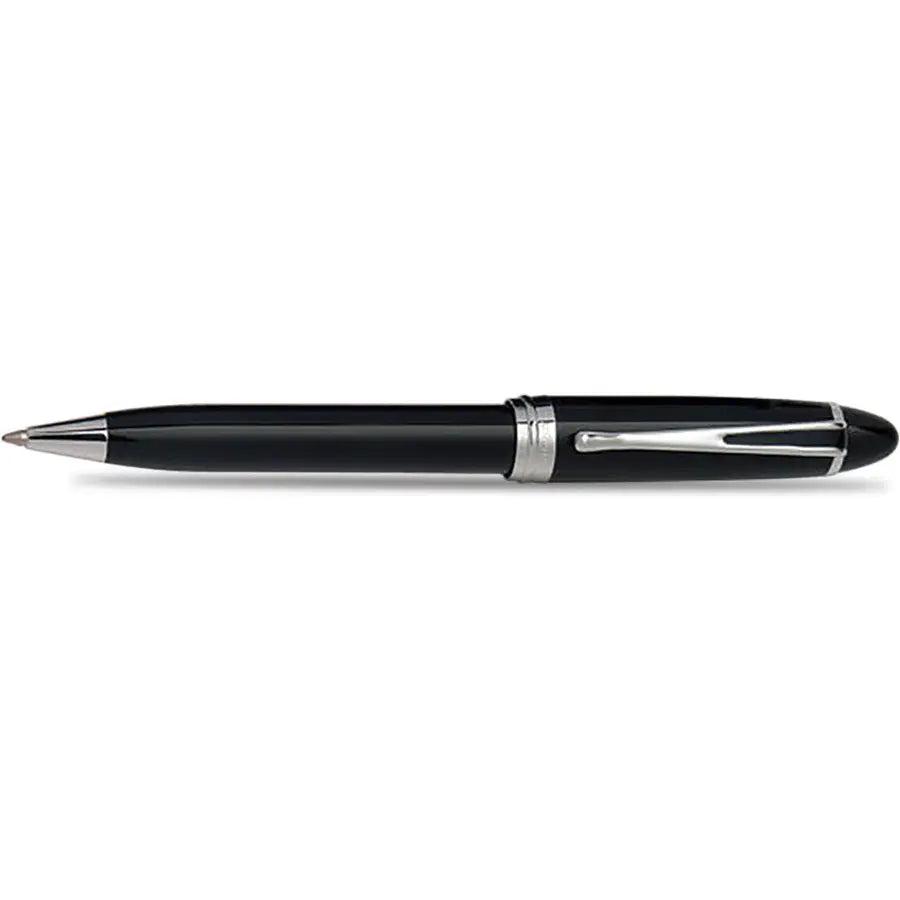 Aurora Ipsilon Deluxe Ballpoint Pen - Black - Chrome Trim-Pen Boutique Ltd