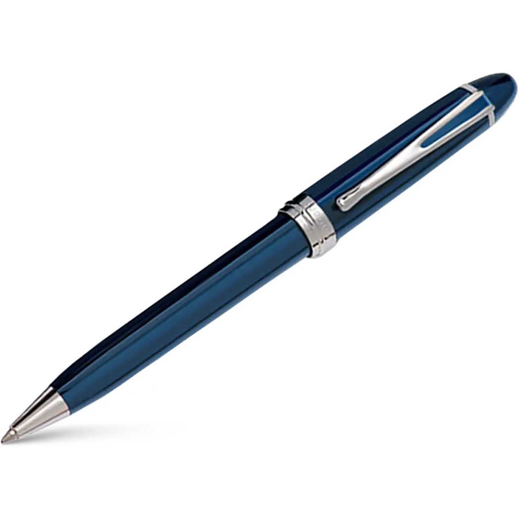 Aurora Ipsilon Deluxe Ballpoint Pen - Blue - Chrome Trim-Pen Boutique Ltd