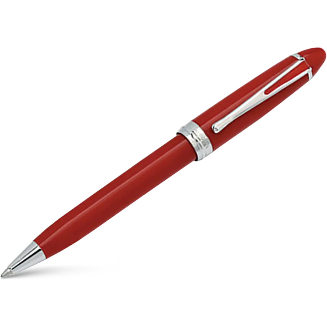 Aurora Ipsilon Deluxe Ballpoint Pen - Red - Chrome Trim-Pen Boutique Ltd