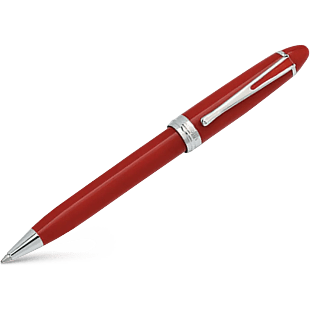 Aurora Ipsilon Deluxe Ballpoint Pen - Red - Chrome Trim - Pen Boutique Ltd