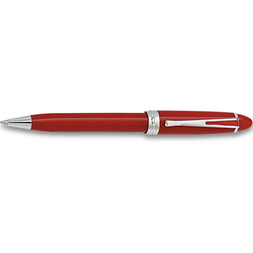 Aurora Ipsilon Deluxe Ballpoint Pen - Red - Chrome Trim-Pen Boutique Ltd