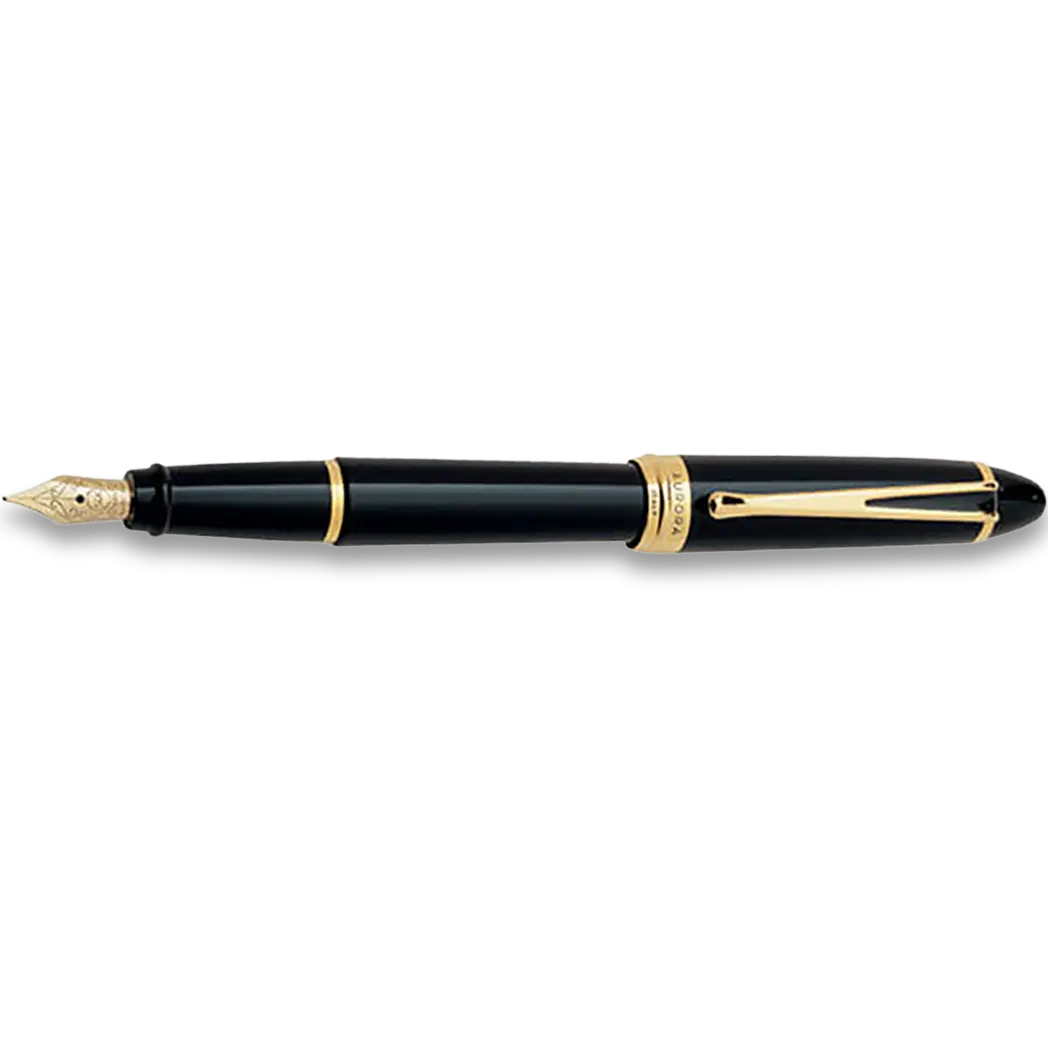 Aurora Ipsilon Deluxe Fountain Pen - Black - 14K Gold Nib-Pen Boutique Ltd