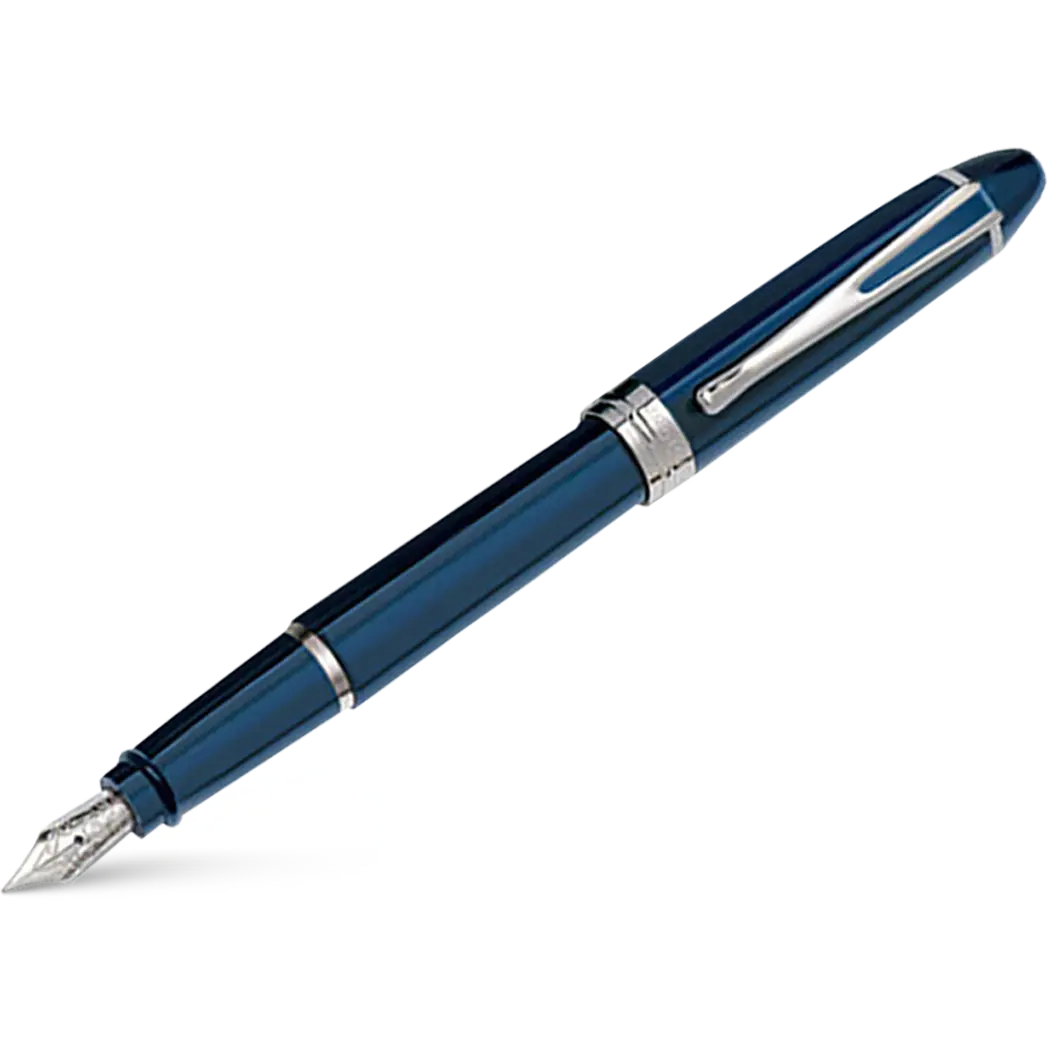 Aurora Ipsilon Deluxe Fountain Pen - Blue - Chrome Trim-Pen Boutique Ltd