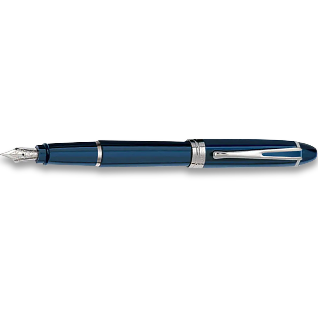 Aurora Ipsilon Deluxe Fountain Pen - Blue - Chrome Trim-Pen Boutique Ltd