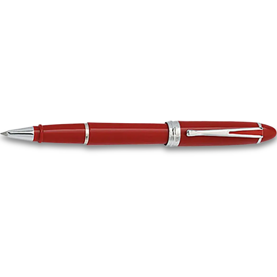 Aurora Ipsilon Deluxe Rollerball Pen - Red - Chrome Trim-Pen Boutique Ltd