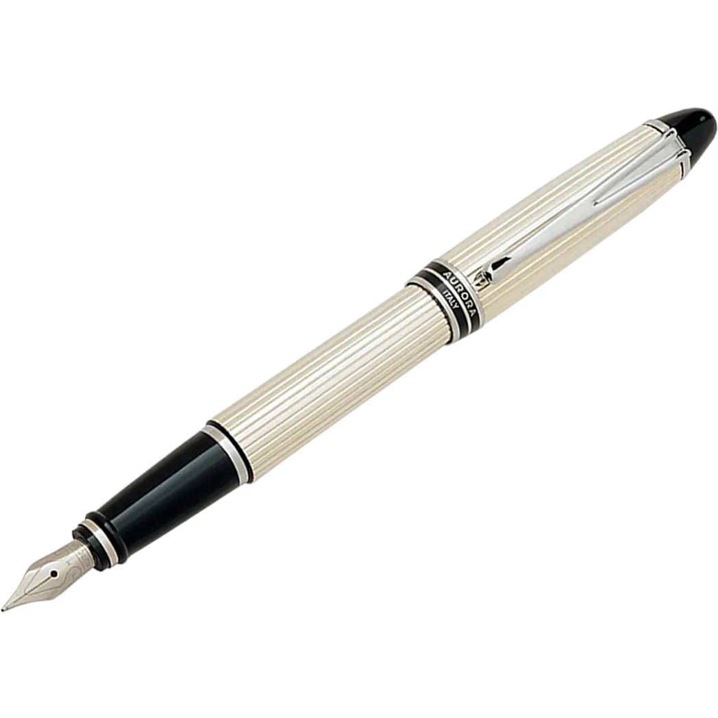 Aurora Ipsilon Fountain Pen - Sterling Silver-Pen Boutique Ltd