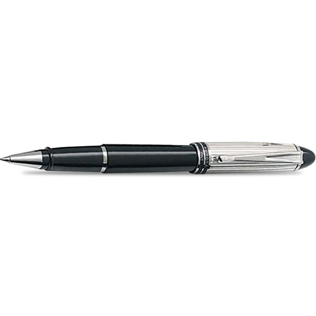 Aurora Ipsilon Rollerball Pen - Black - Sterling Silver Trim-Pen Boutique Ltd