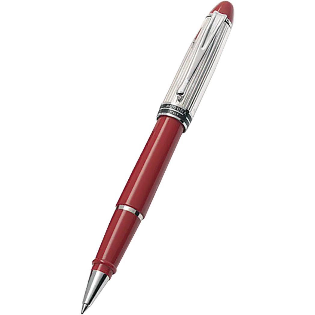 Aurora Ipsilon Rollerball Pen - Red - Sterling Silver Trim-Pen Boutique Ltd